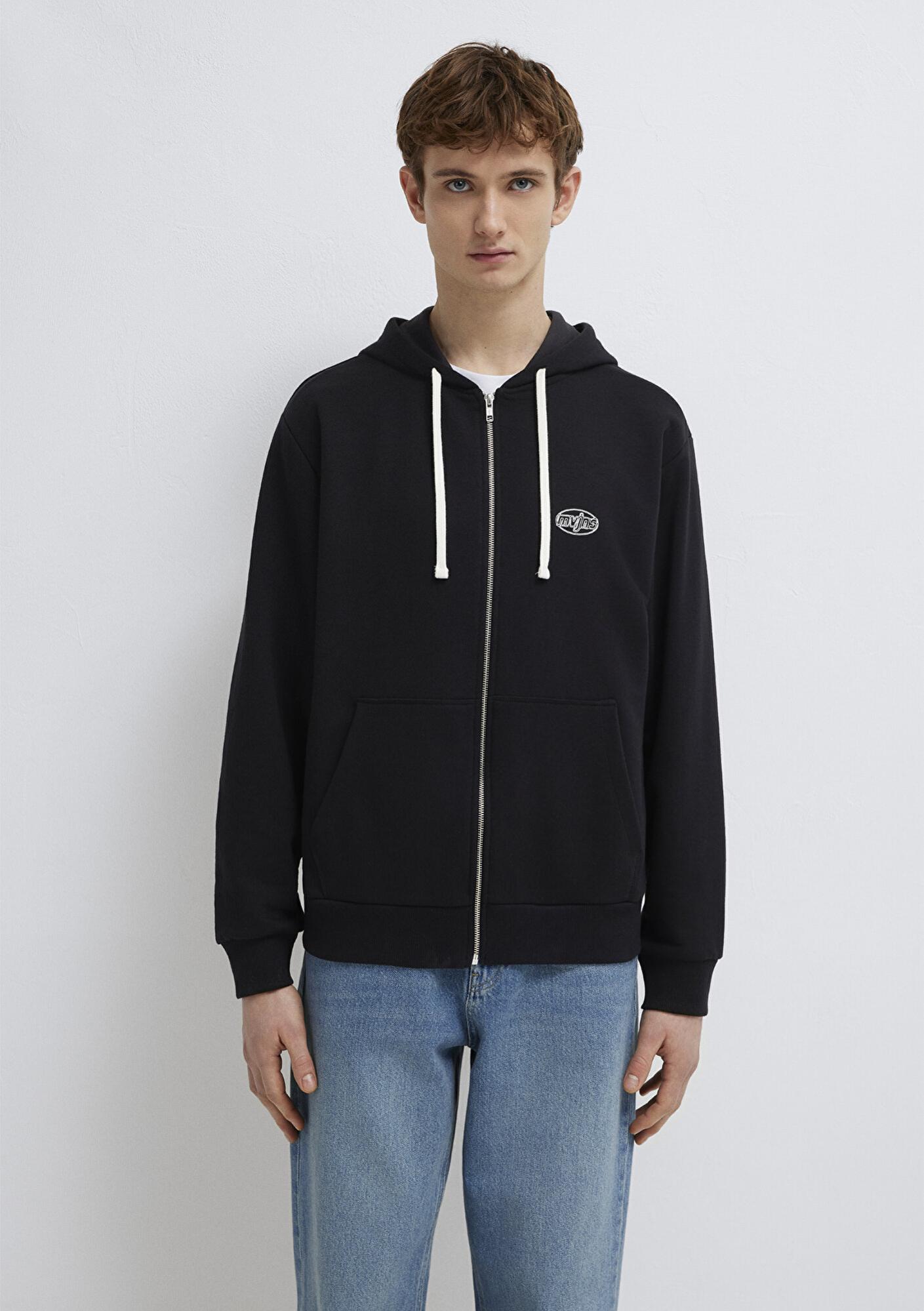 Mavi Mavi Logo Baskılı Fermuarlı Sweatshirt 0S10557-900