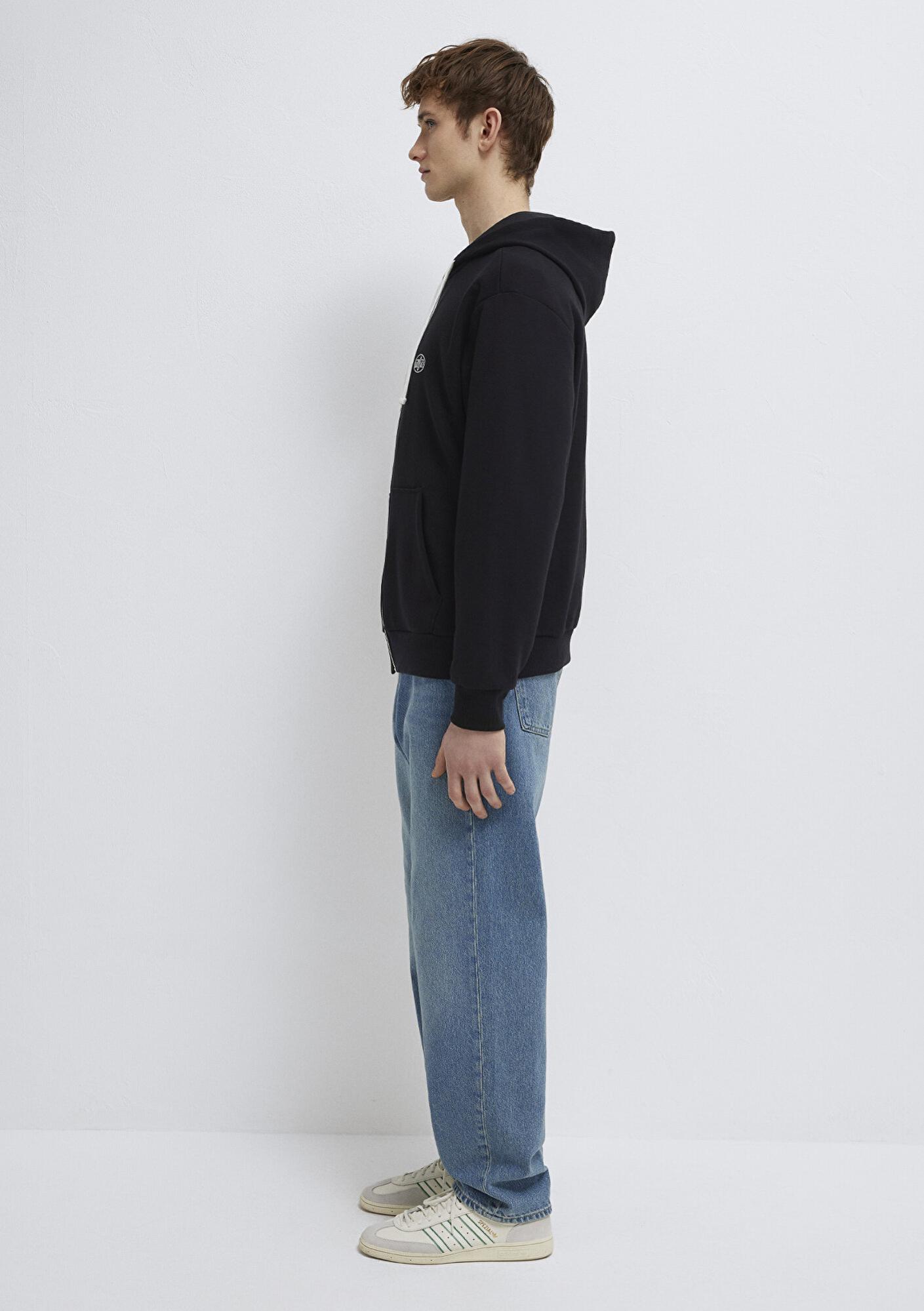 Mavi Mavi Logo Baskılı Fermuarlı Sweatshirt 0S10557-900