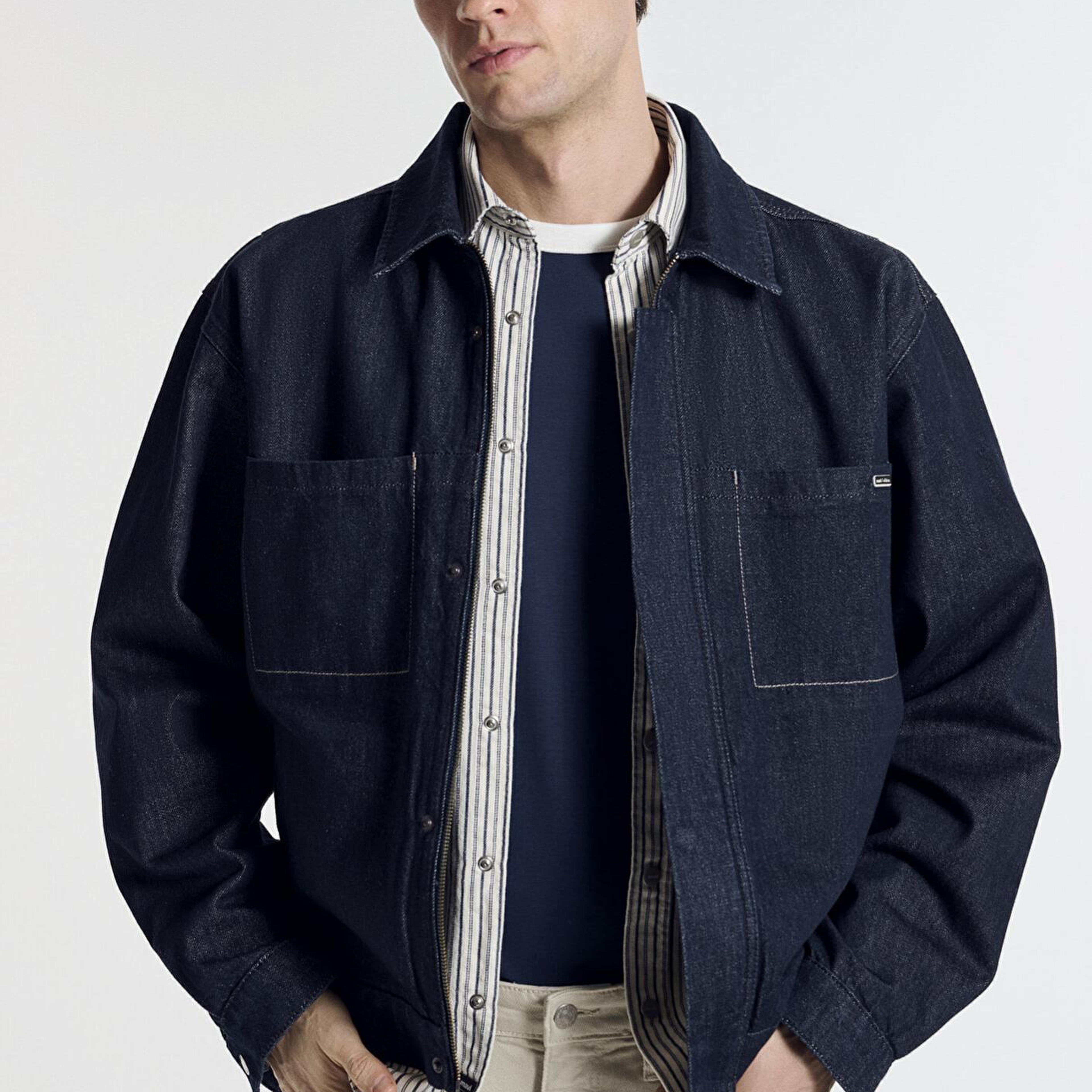 Mavi Nolan Rinse Mavi Edition Lacivert Jean Ceket Oversize / Geniş Kesim 0111229-A1711