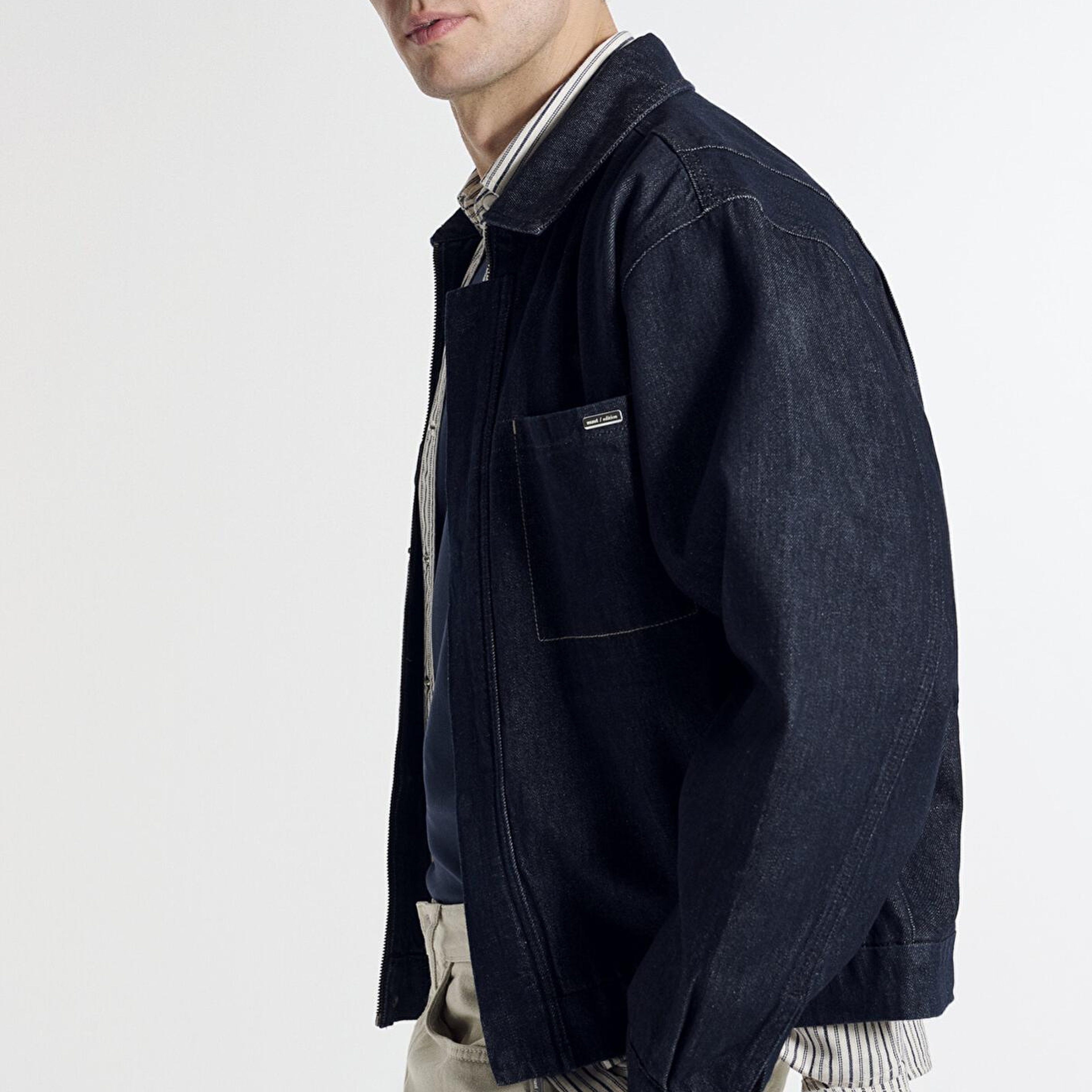 Mavi Nolan Rinse Mavi Edition Lacivert Jean Ceket Oversize / Geniş Kesim 0111229-A1711