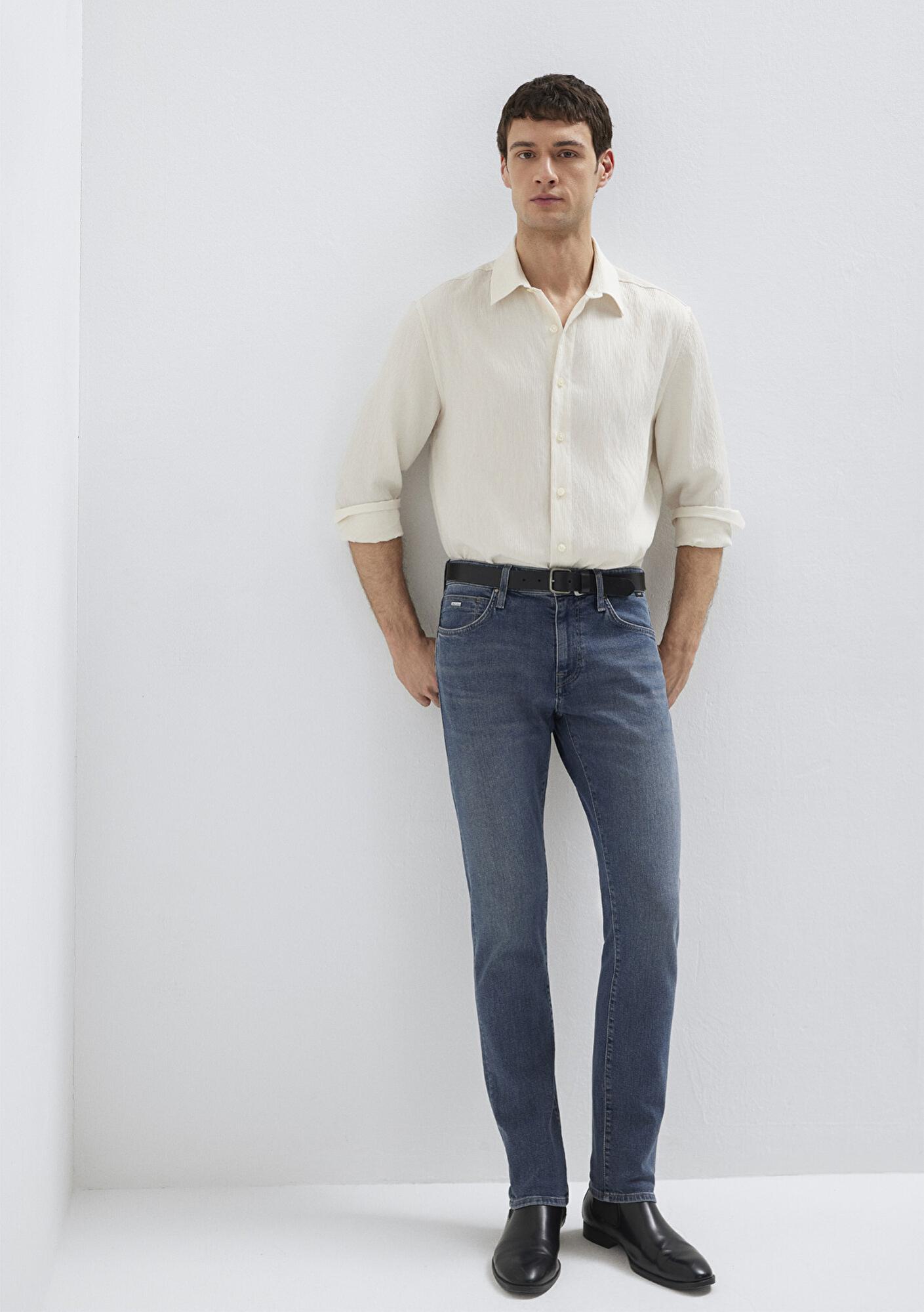 Mavi Jake Mavi Edition Puslu Vintage Koyu Mavi Jean Pantolon 00422A2984