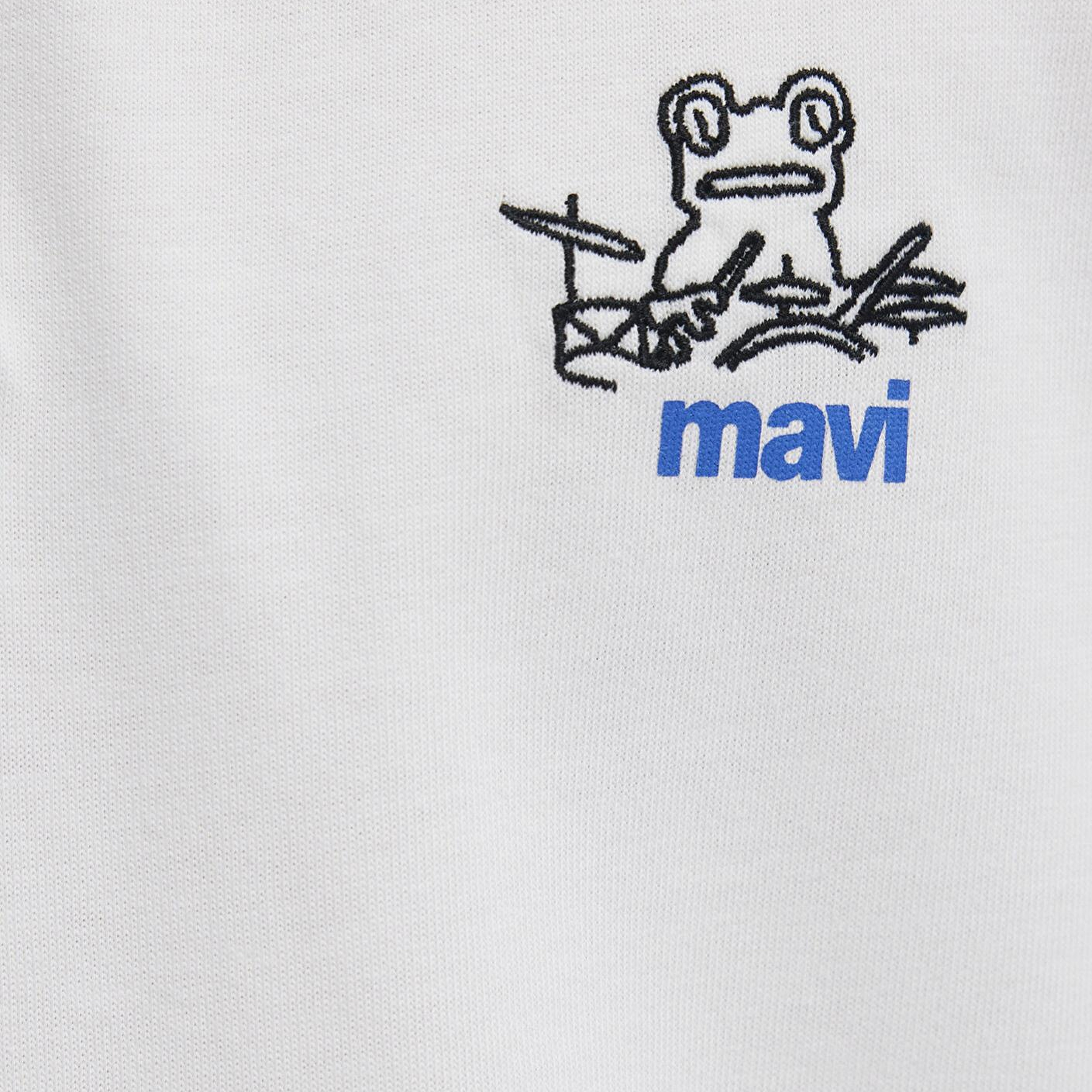 Mavi Mavi Logo Ekru Polo Tişört Loose Fit / Bol Rahat Kesim 0613180-70057