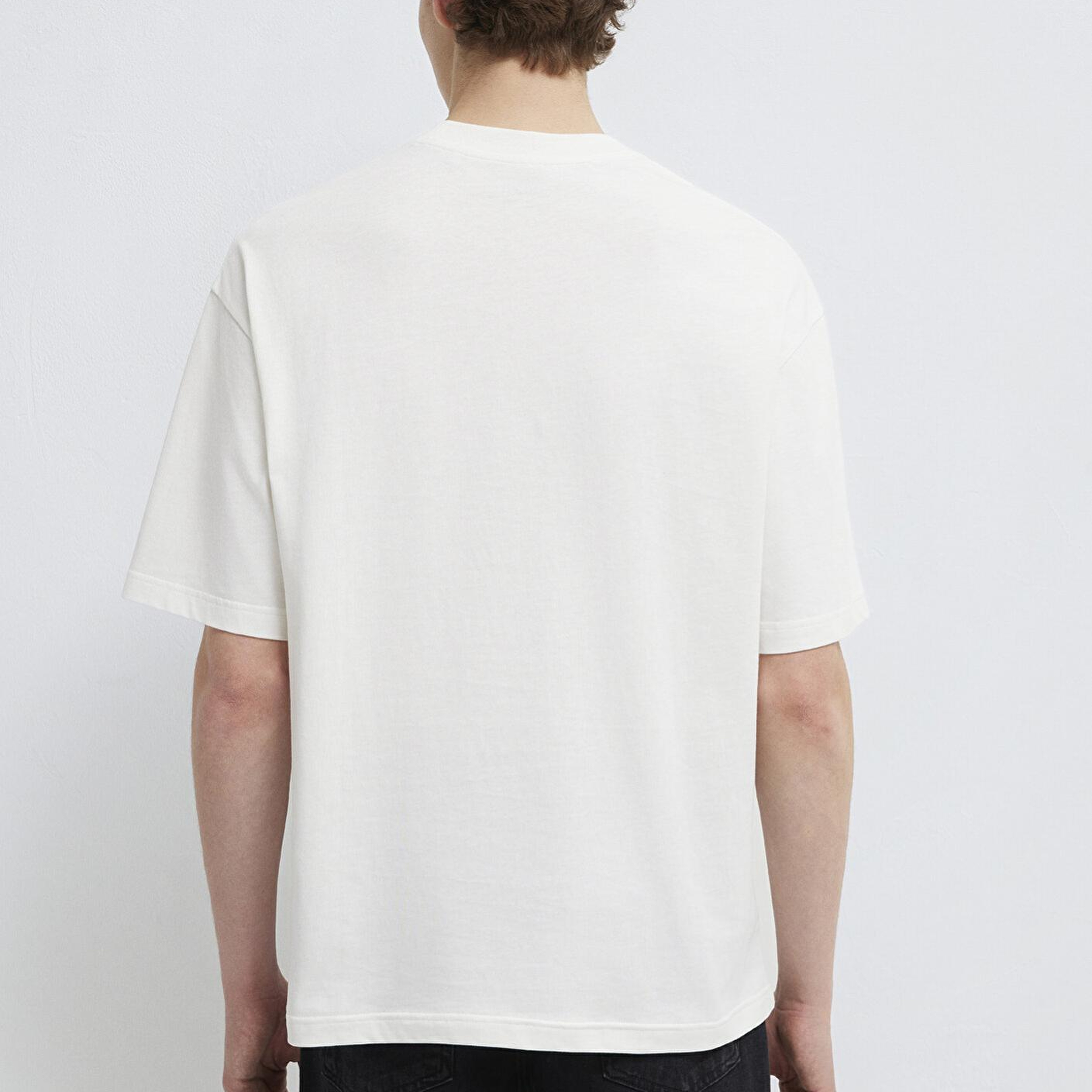 Mavi Mavi Logo Baskılı Ekru Tişört Oversize / Geniş Kesim 0613178-70057