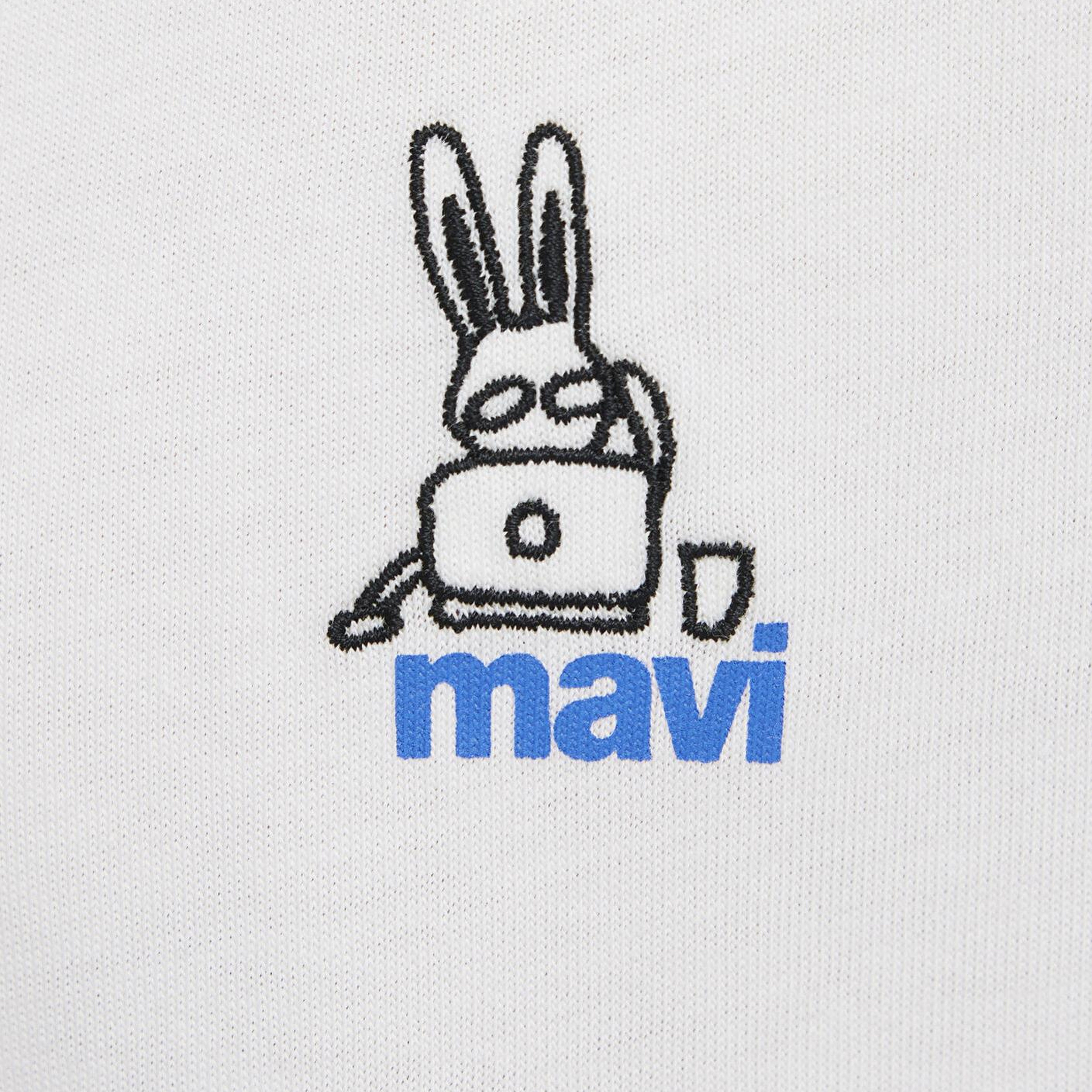 Mavi Mavi Logo Baskılı Ekru Tişört Oversize / Geniş Kesim 0613178-70057