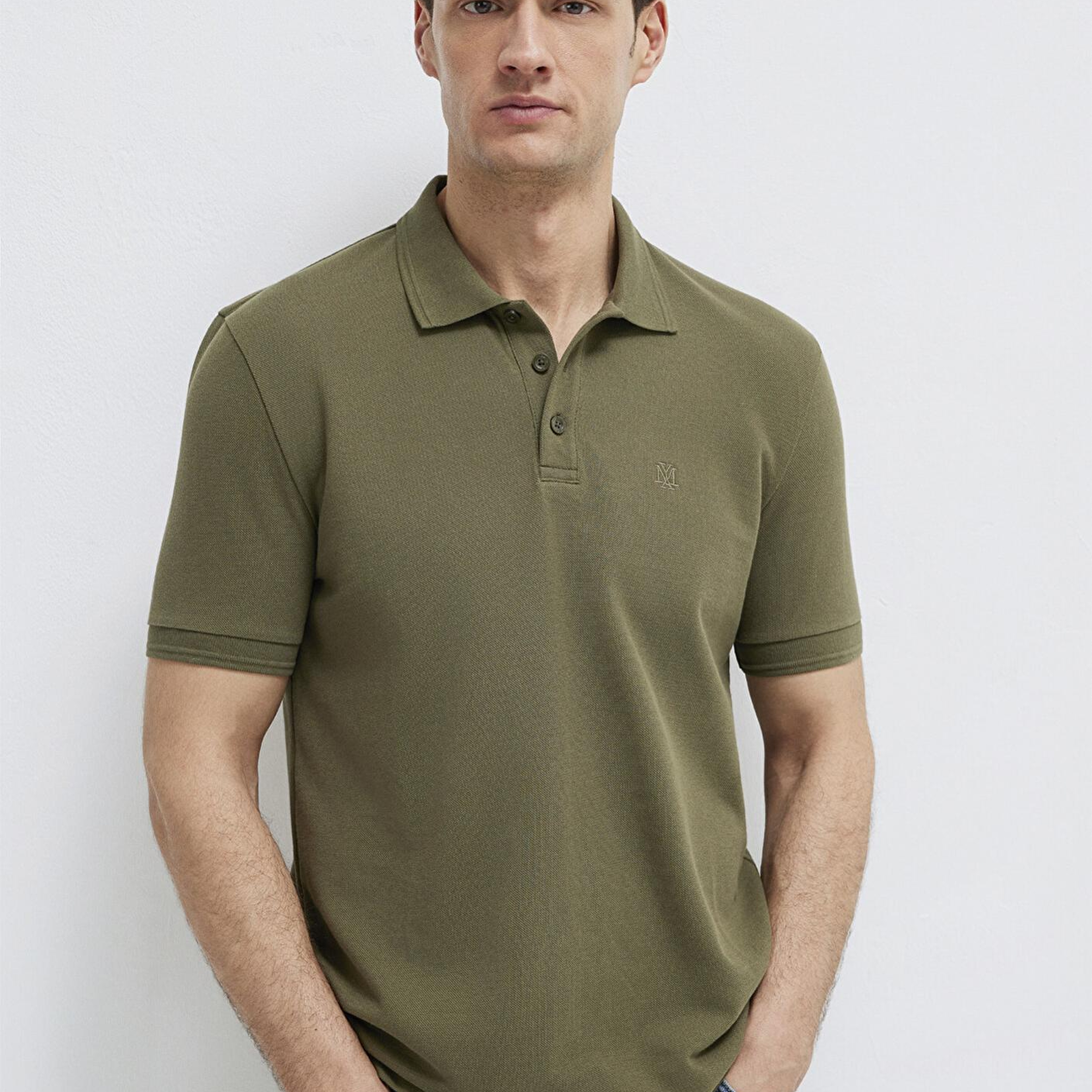 Mavi Yeşil Polo Tişört Slim Fit / Dar Kesim 064946-71543