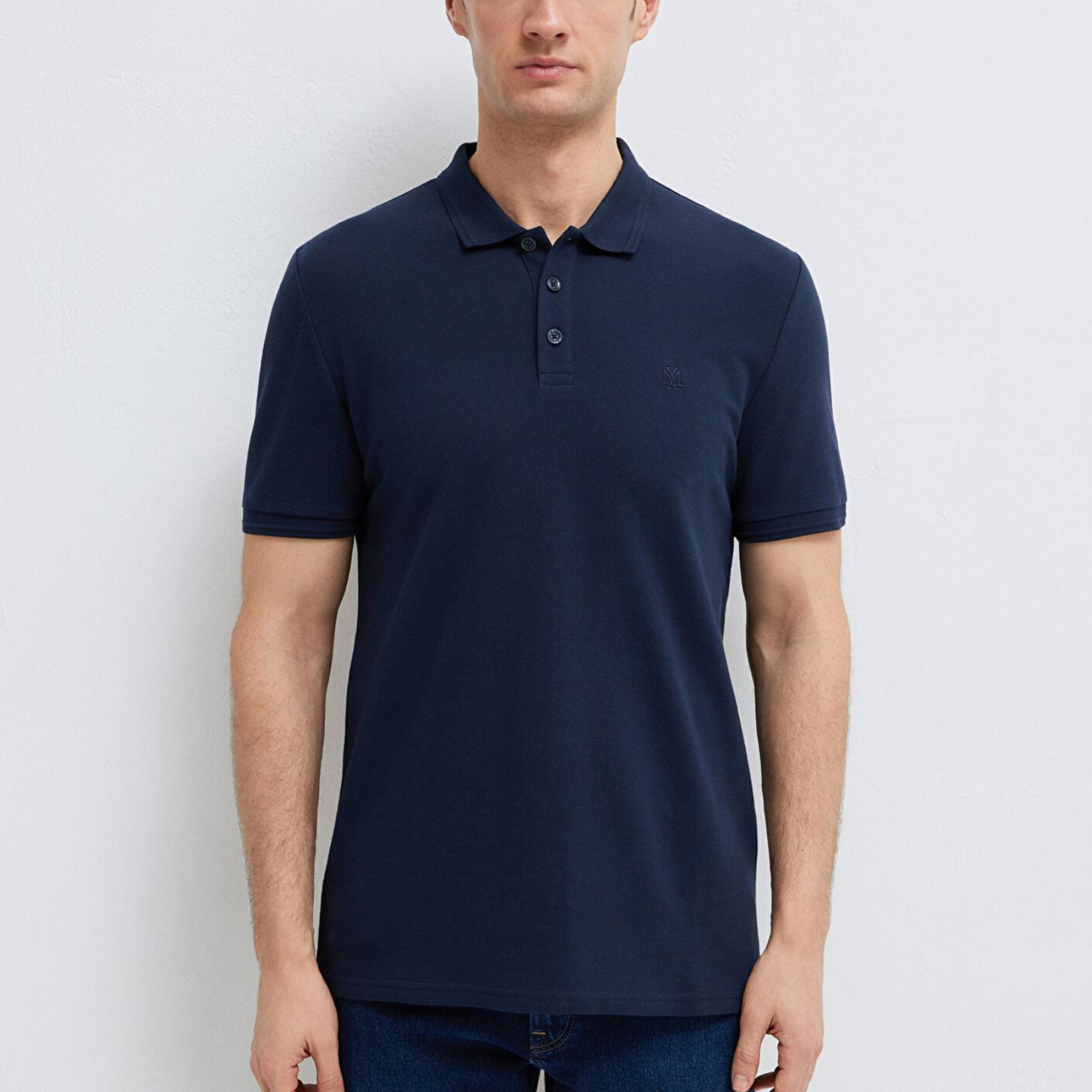 Mavi Lacivert Polo Tişört Slim Fit / Dar Kesim 064946-70490
