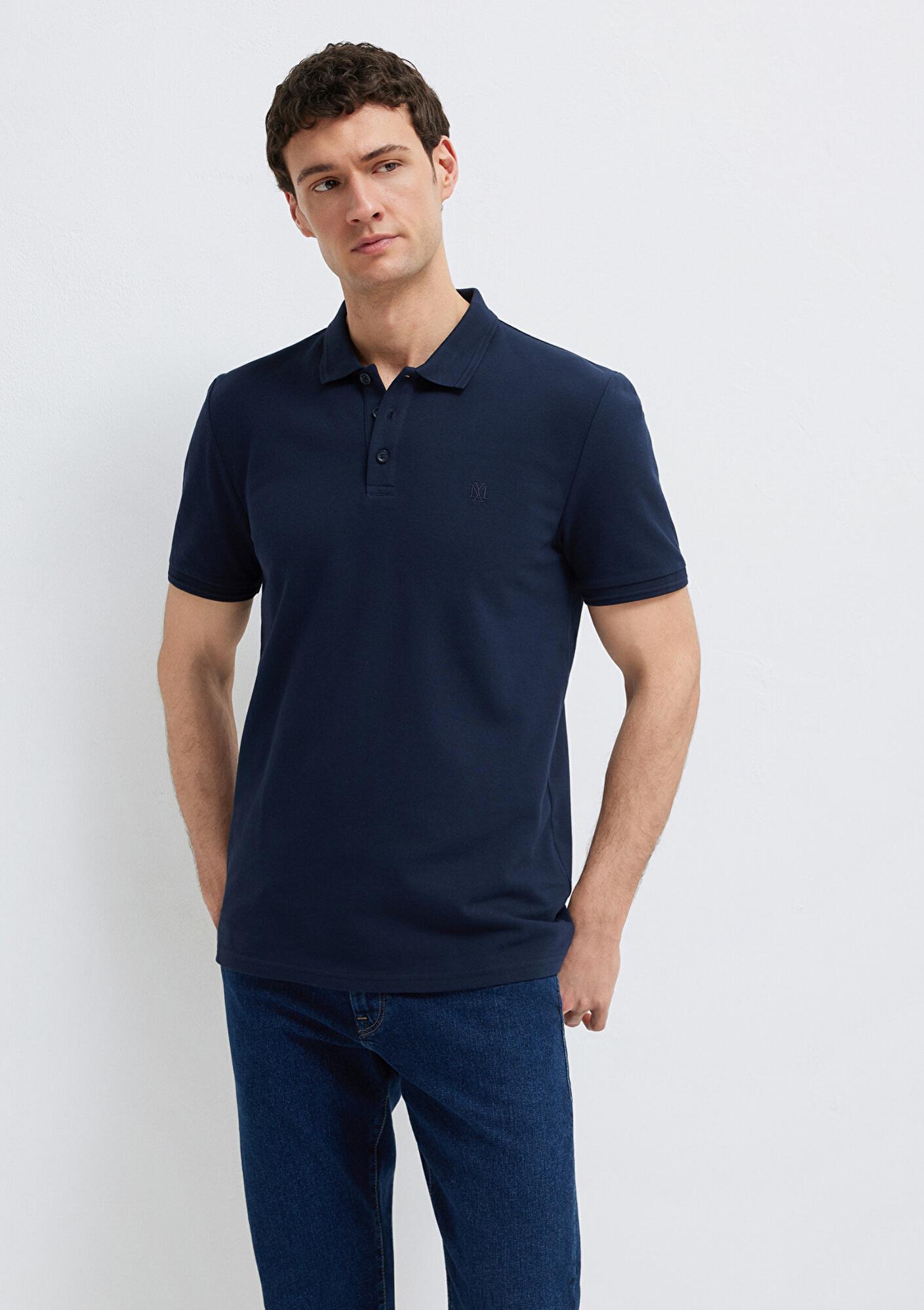 Mavi Lacivert Polo Tişört Slim Fit / Dar Kesim 064946-70490