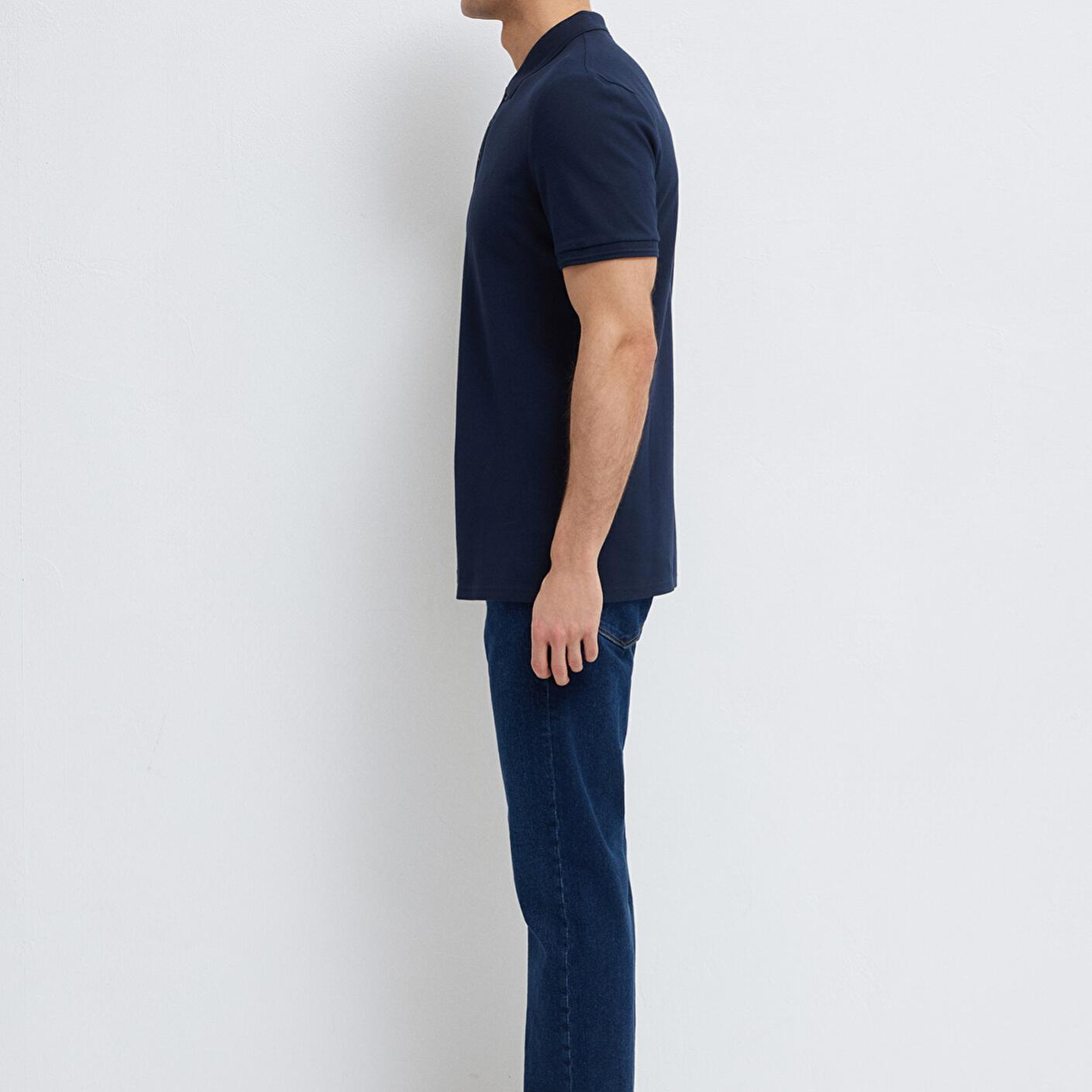 Mavi Lacivert Polo Tişört Slim Fit / Dar Kesim 064946-70490