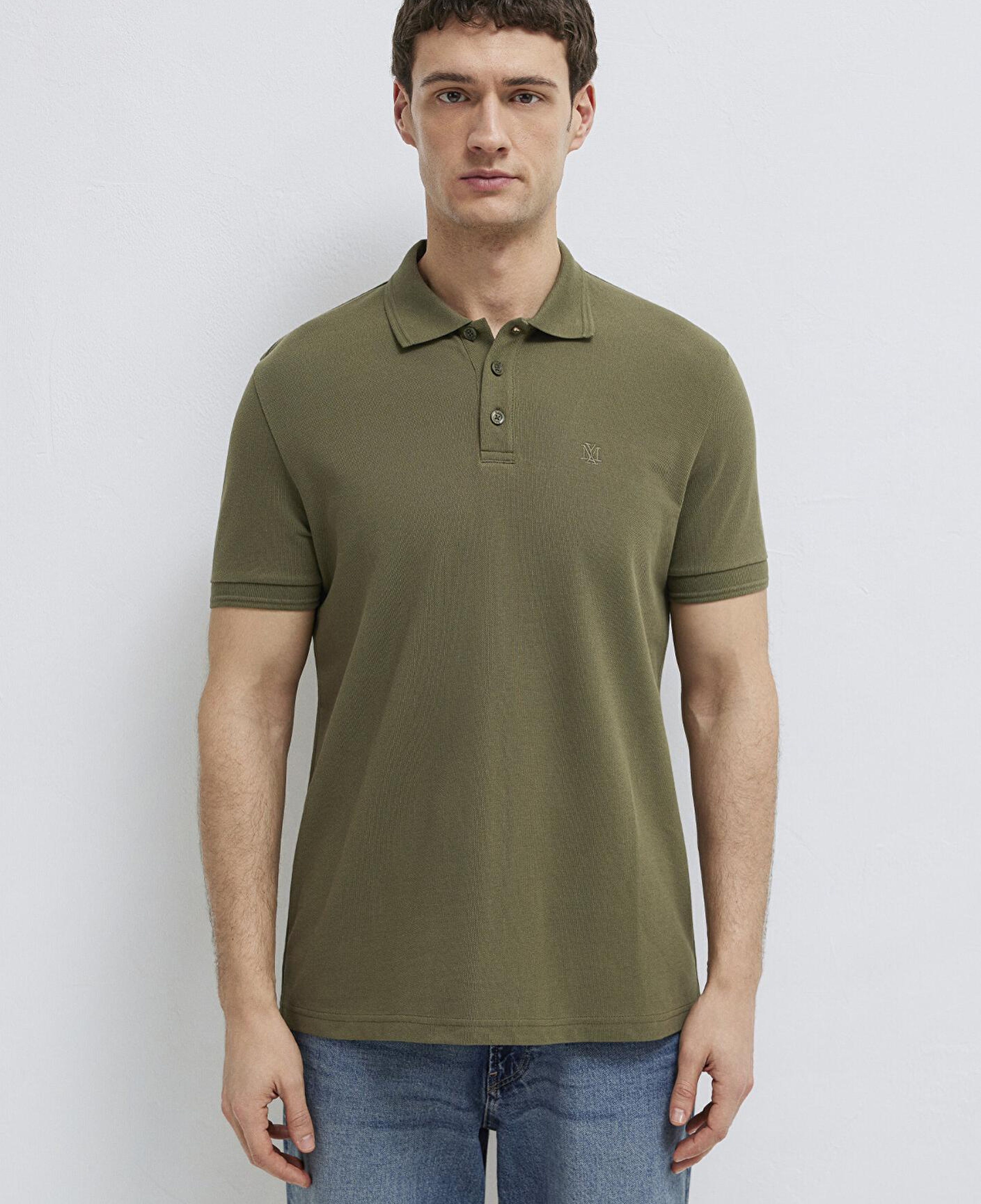 Mavi Yeşil Polo Tişört Slim Fit / Dar Kesim 064946-71543