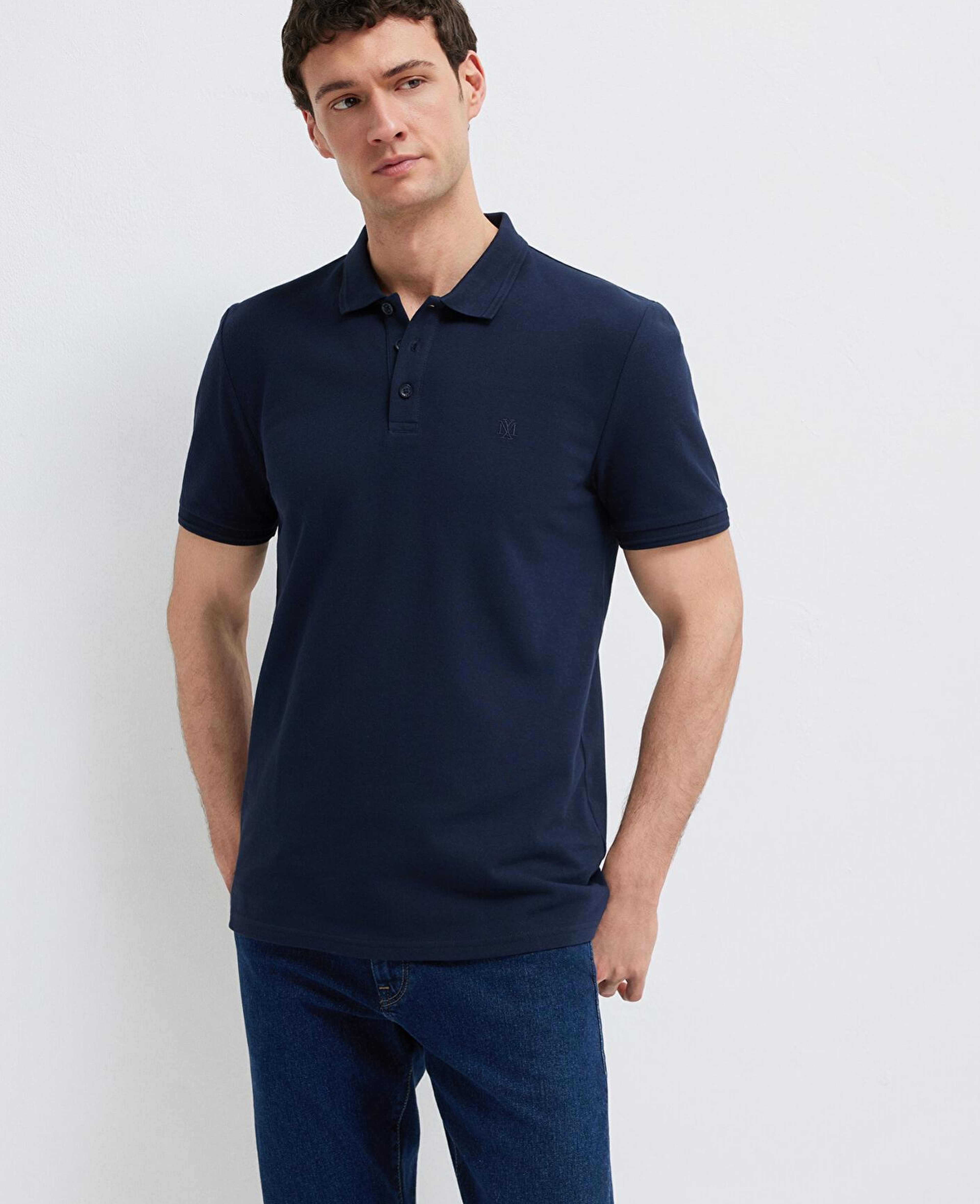 Mavi Lacivert Polo Tişört Slim Fit / Dar Kesim 064946-70490