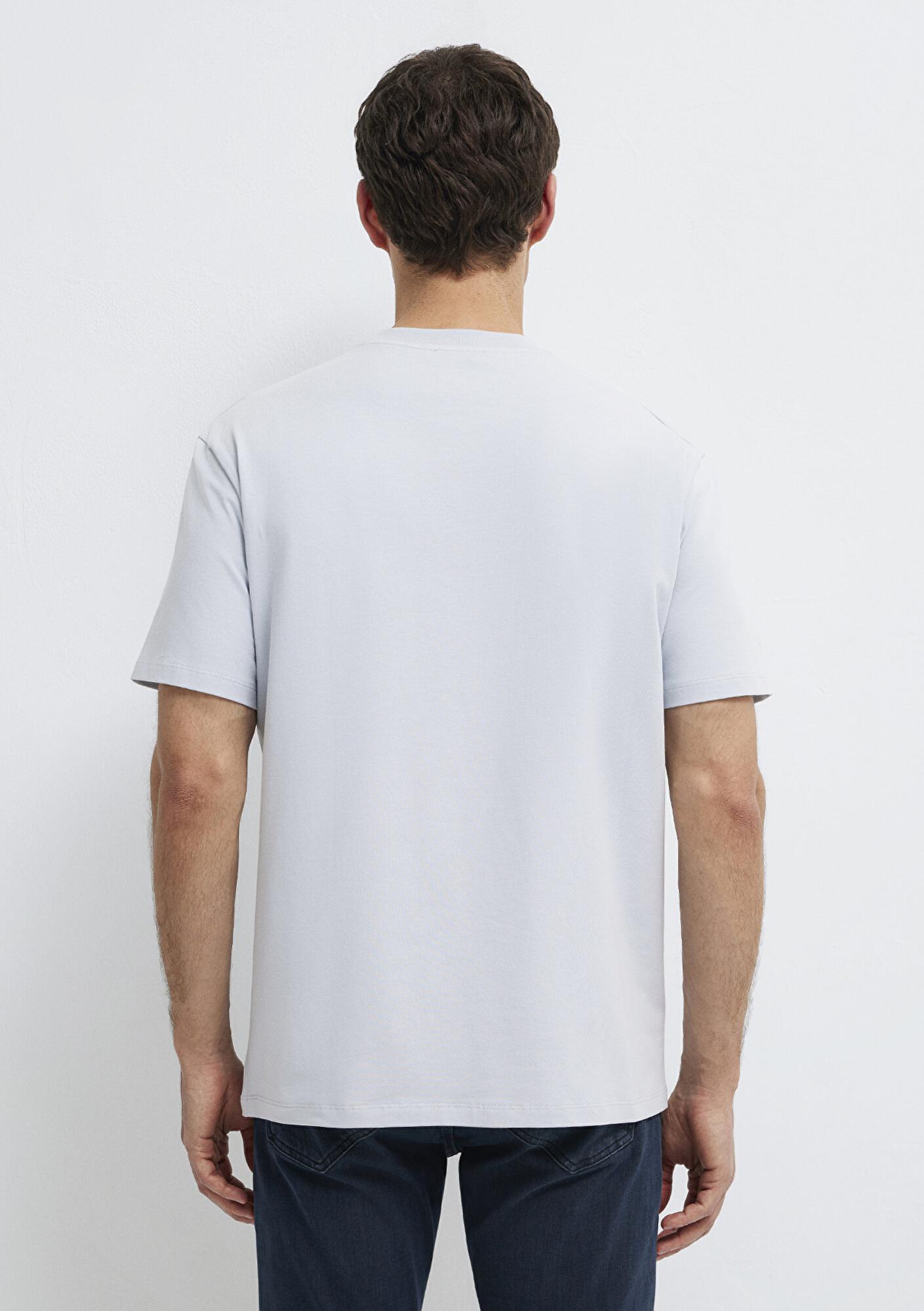 Mavi Açık Mavi Basic Tişört Loose Fit / Bol Rahat Kesim 0613199-70802