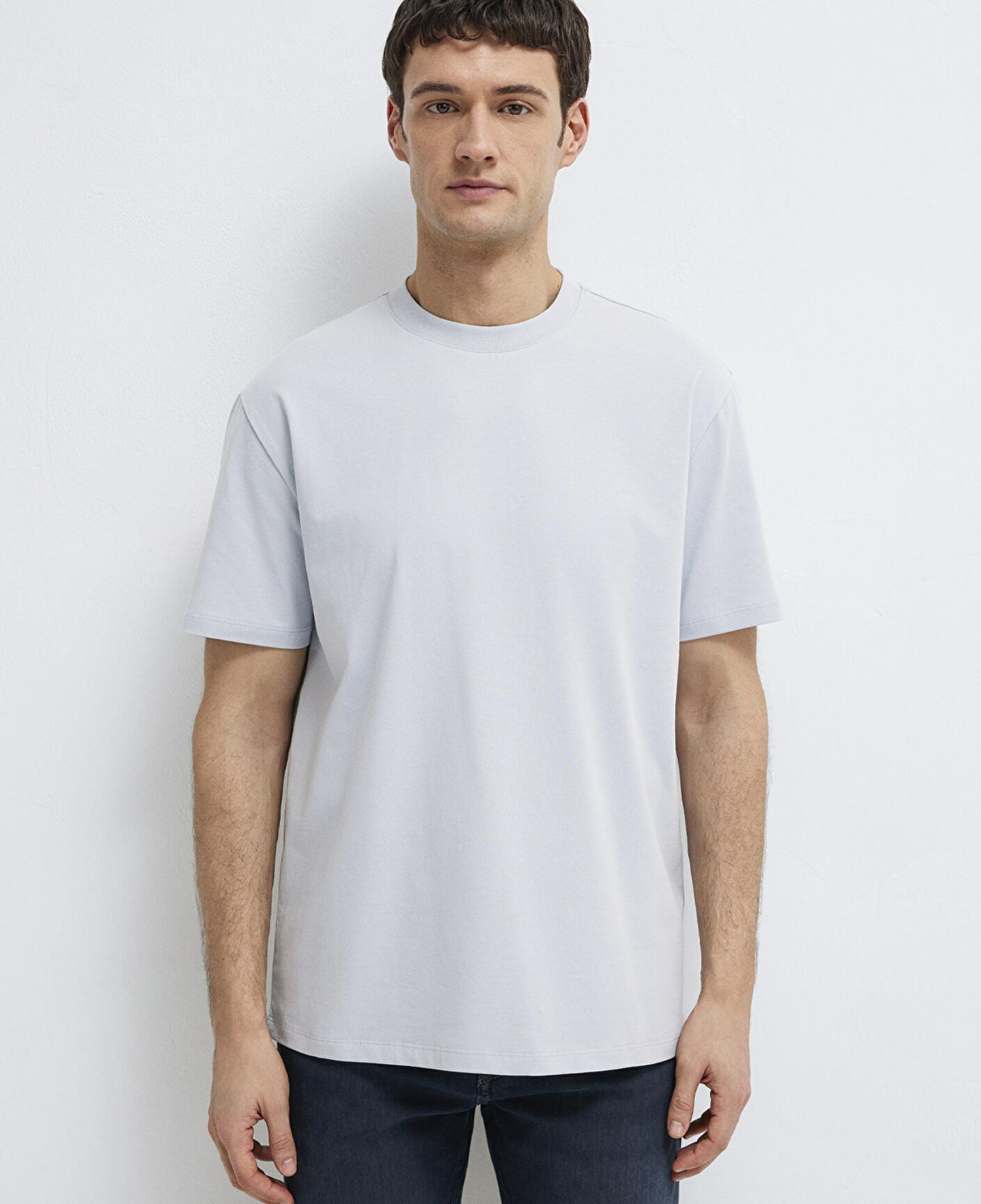 Mavi Açık Mavi Basic Tişört Loose Fit / Bol Rahat Kesim 0613199-70802