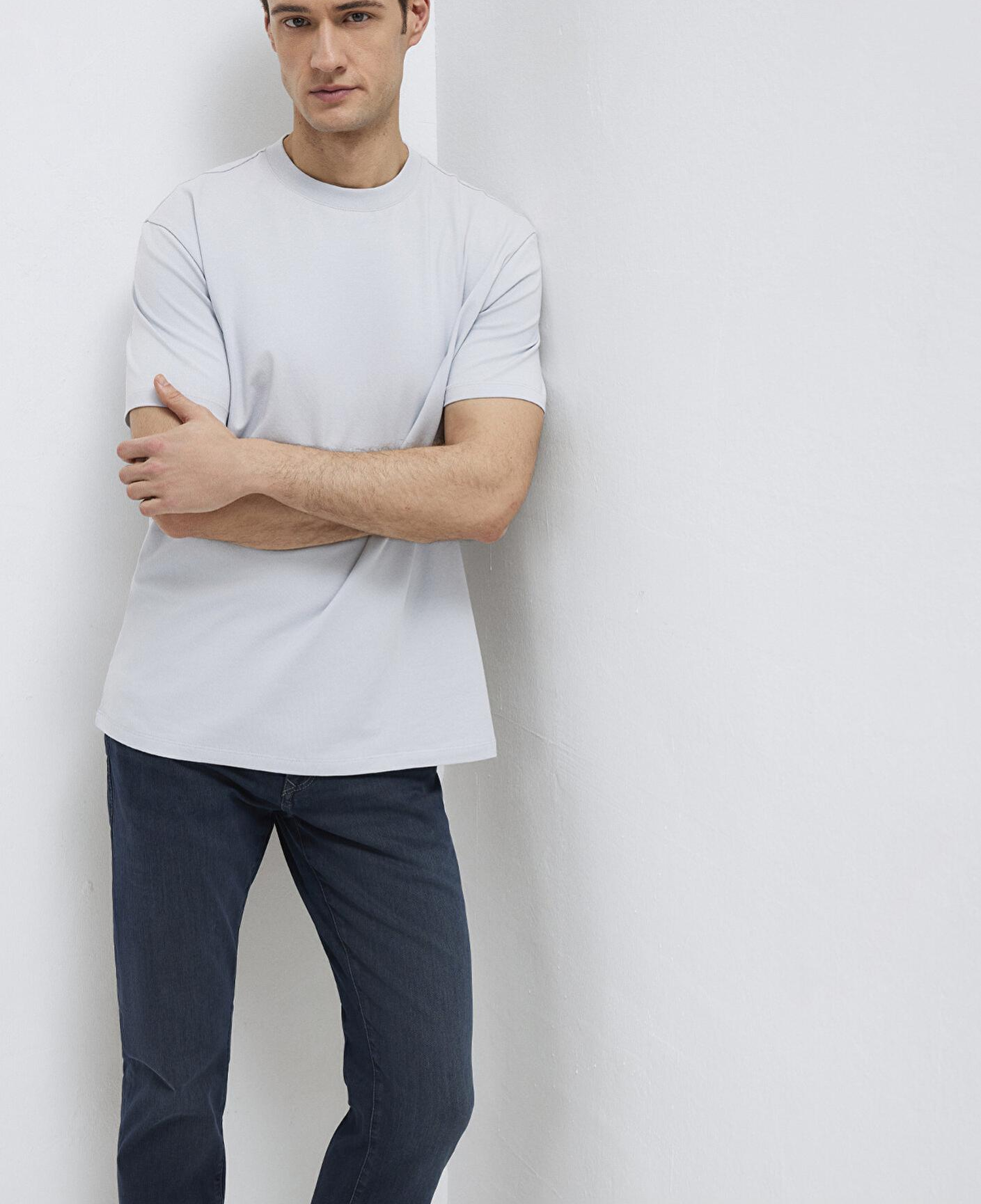 Mavi Açık Mavi Basic Tişört Loose Fit / Bol Rahat Kesim 0613199-70802