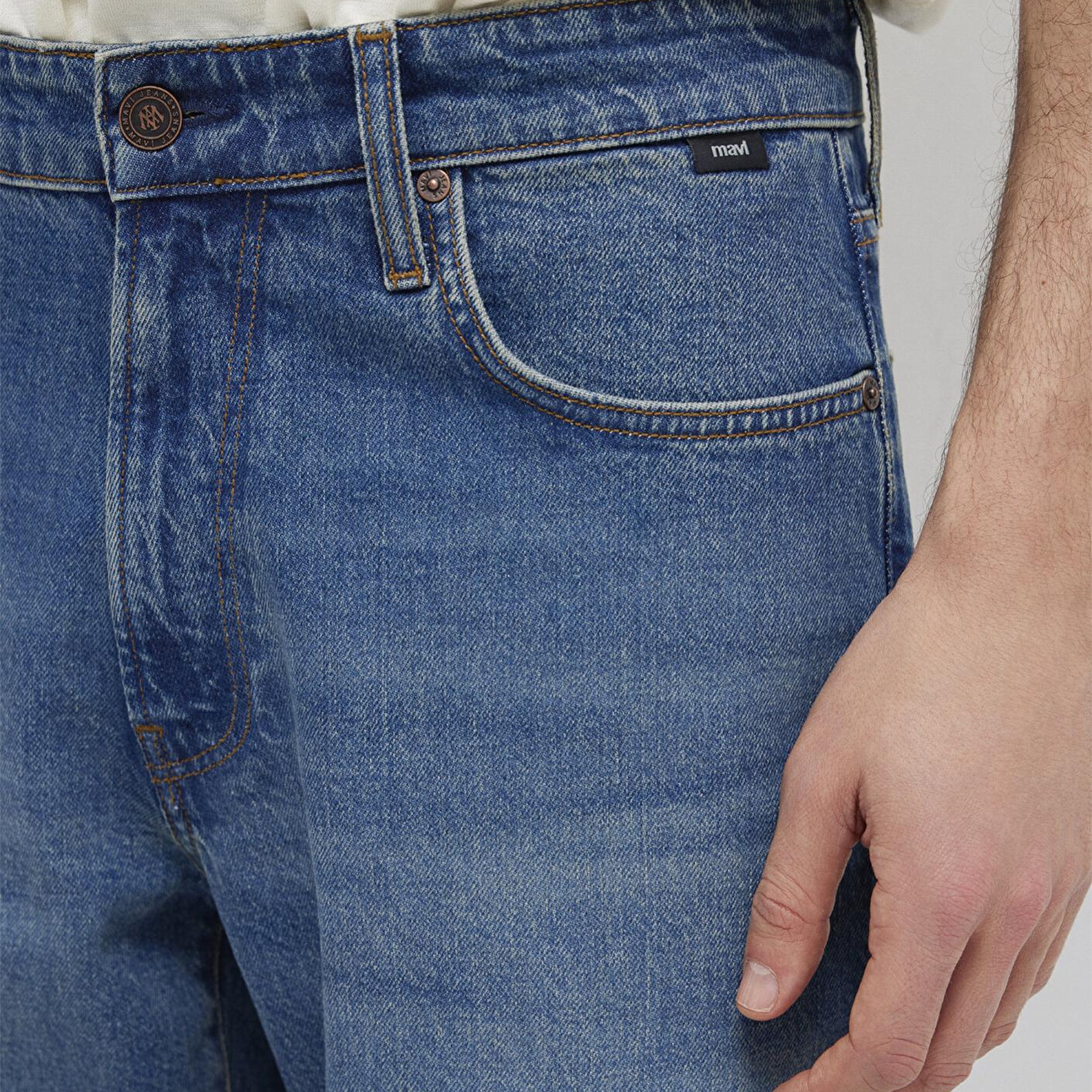 Mavi Marlon Classic Denim Puslu Indigo Mavisi Jean Pantolon 0019166-A2952