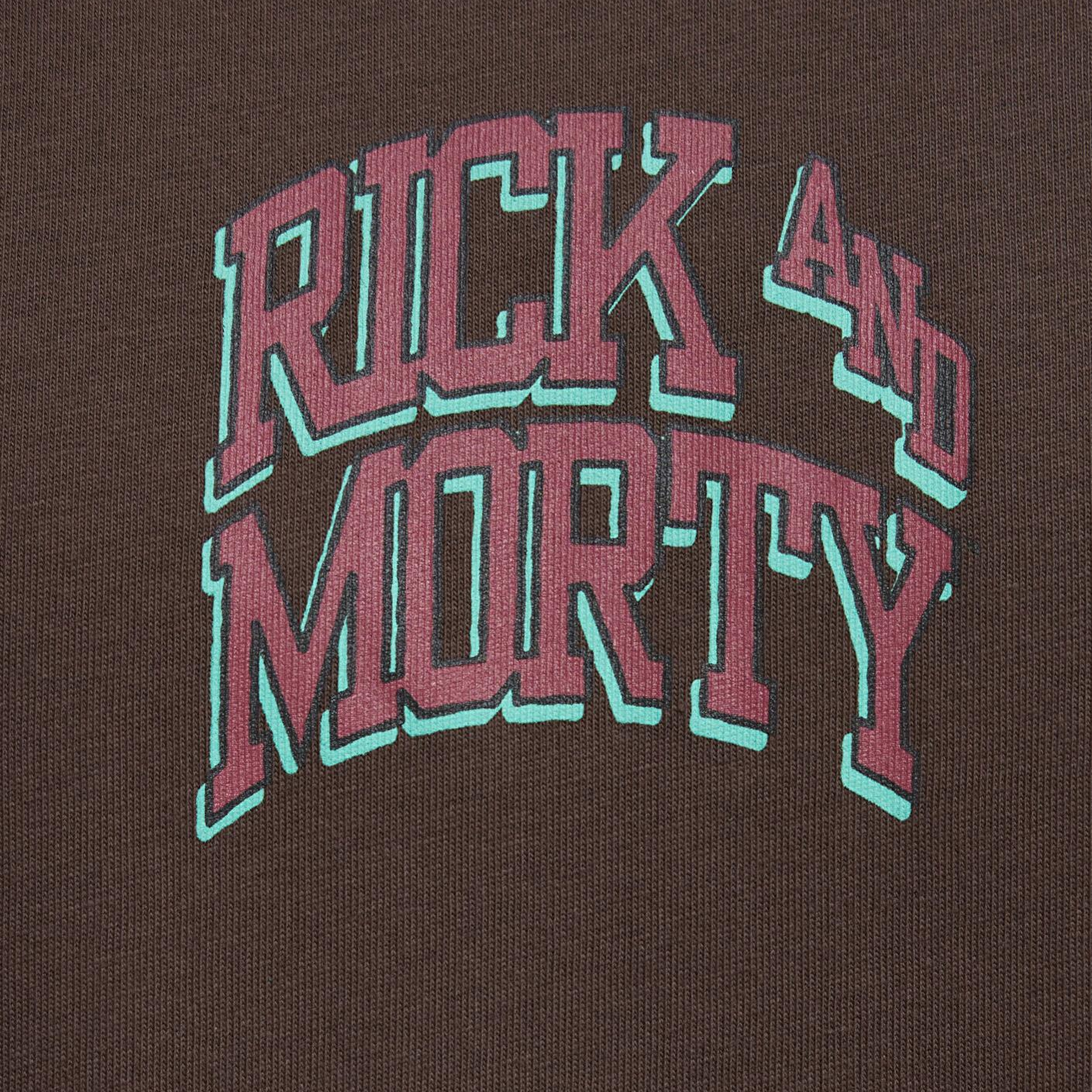 Mavi Rick and Morty Baskılı Kahverengi Tişört Loose Fit / Bol Rahat Kesim 0613205-70251