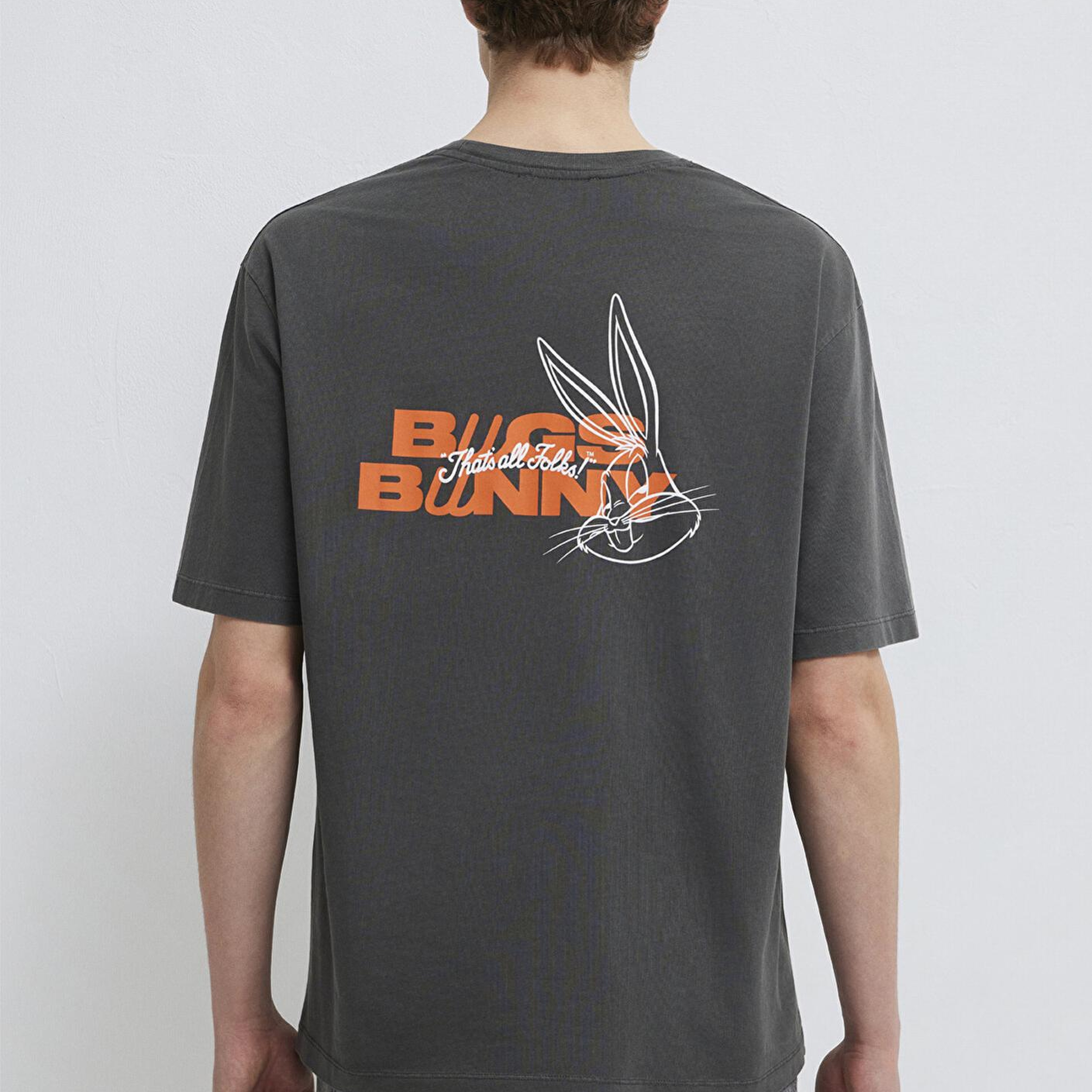 Mavi Bugs Bunny Baskılı Antrasit Tişört Relaxed Fit / Rahat Kesim 0613202-900