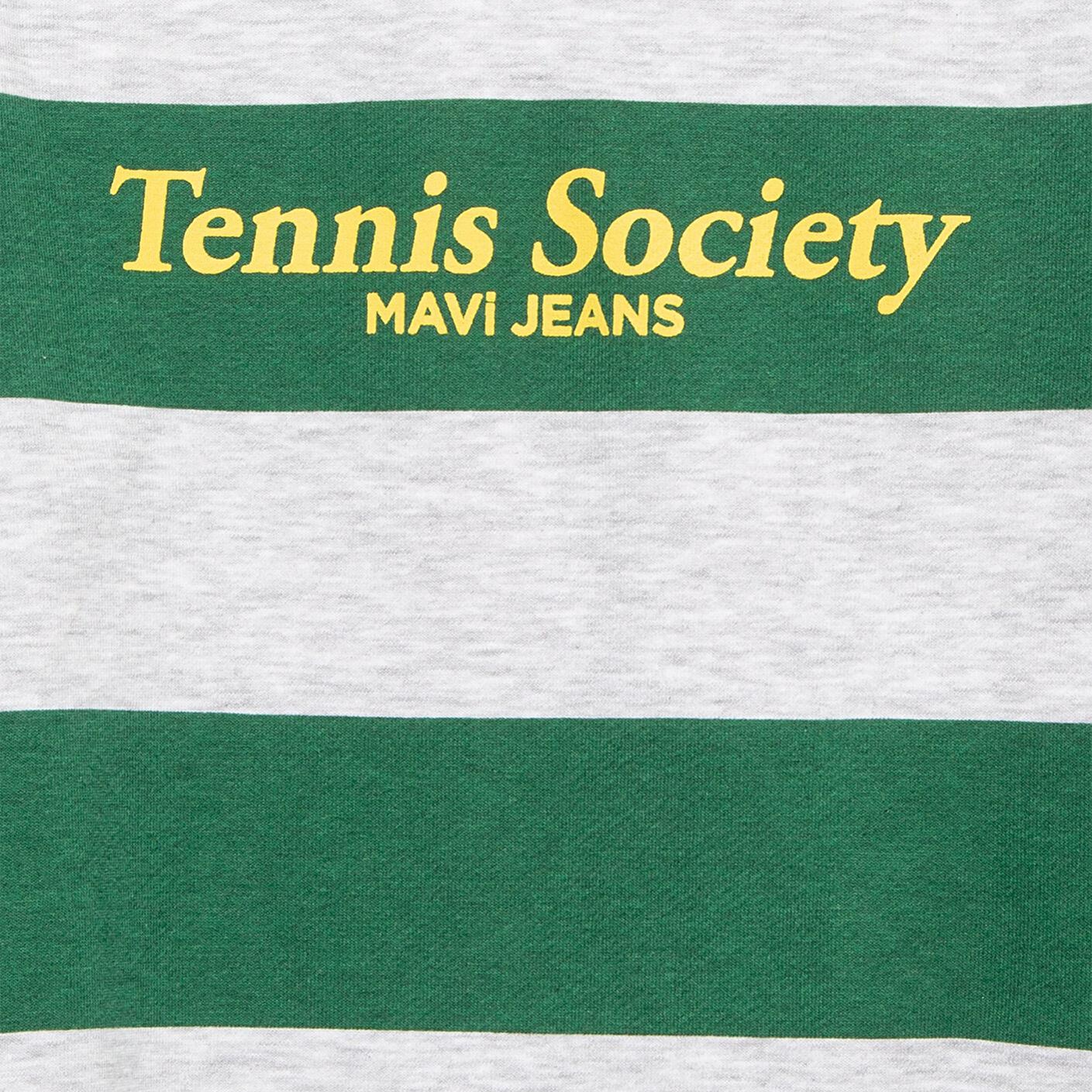 Mavi Çizgili Baskılı Yeşil Sweatshirt 6S10170-71697