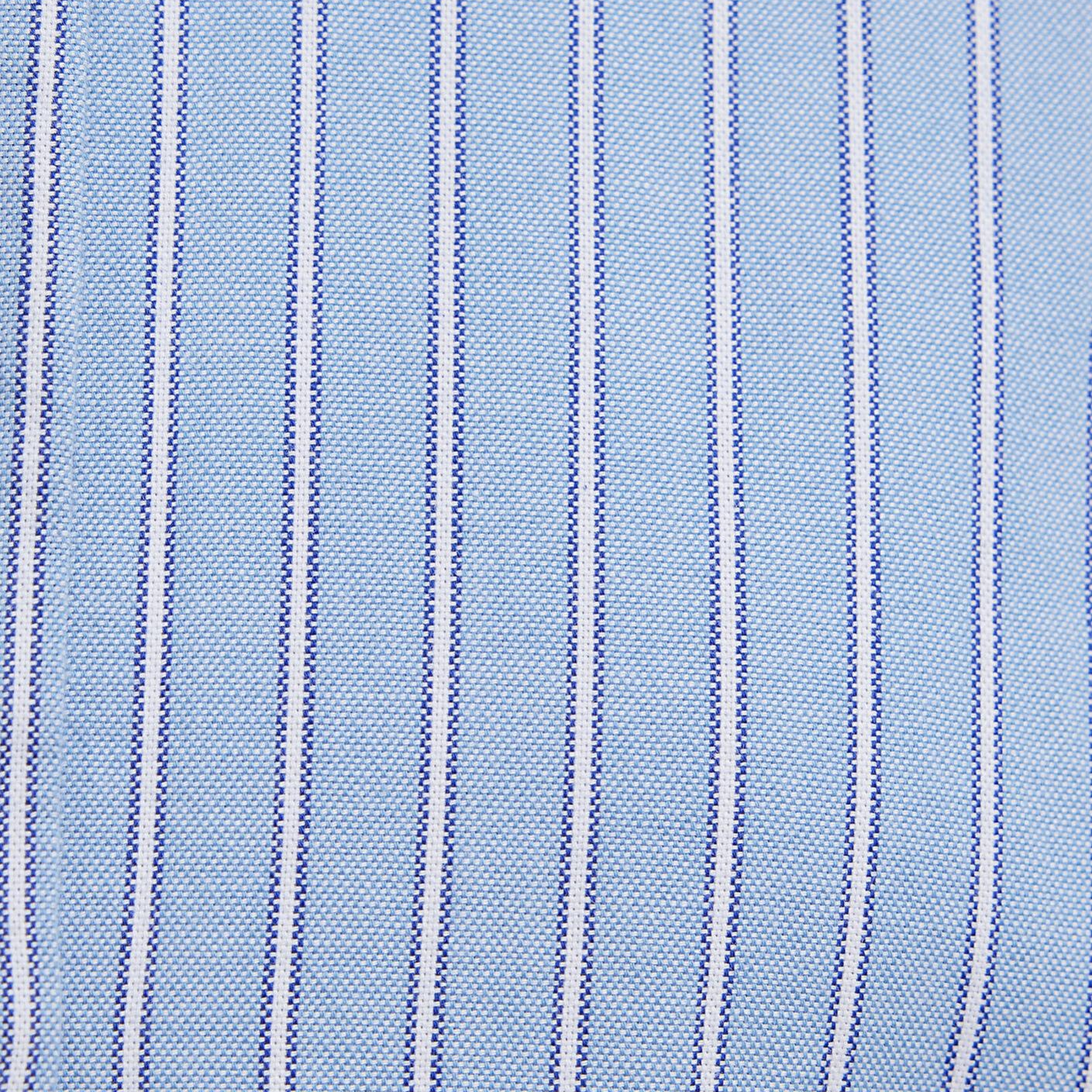 Mavi Çizgili Mavi Gömlek Oversize / Geniş Kesim 1211393-89326