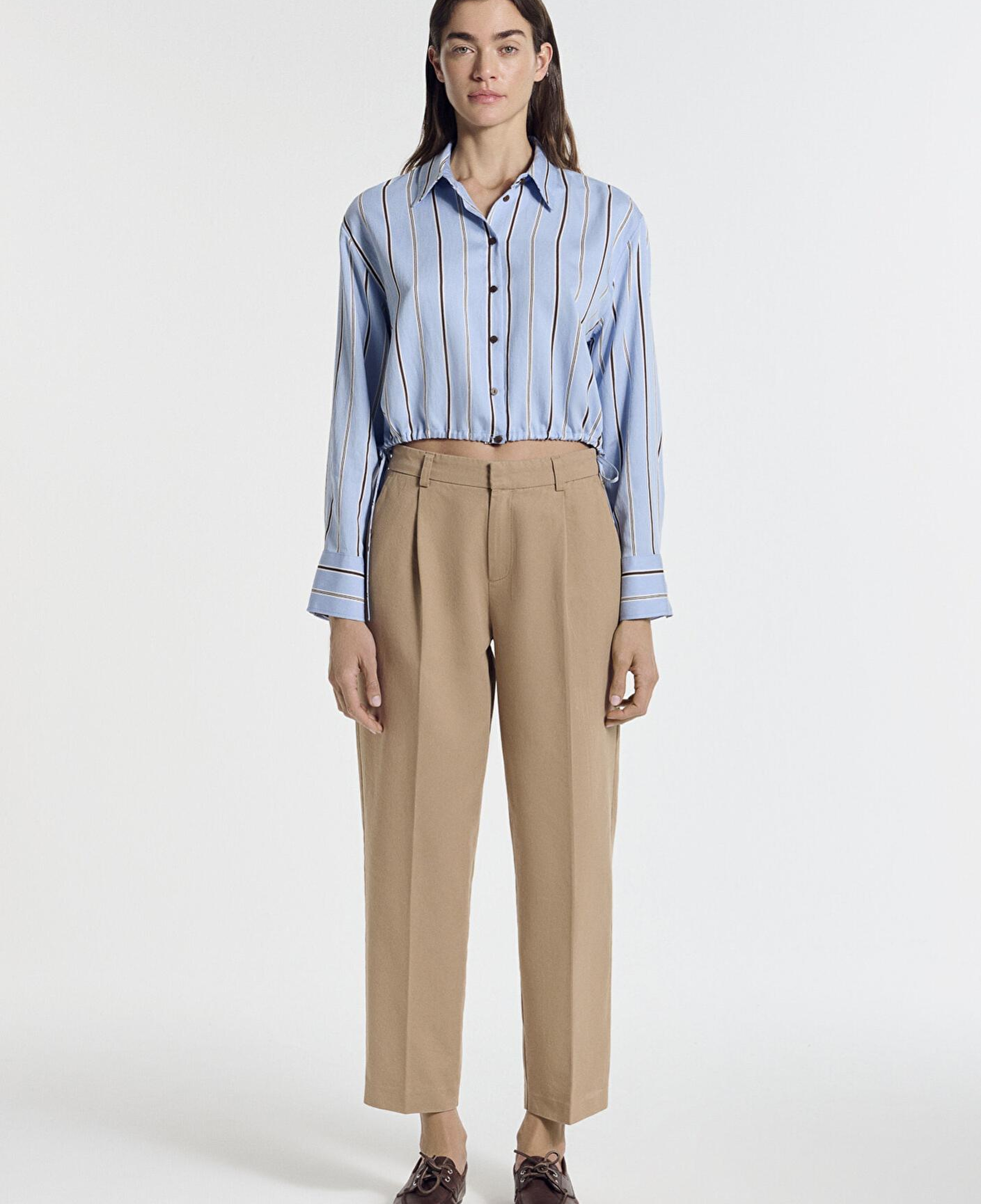 Mavi Bej Pilili Pantolon 1011147-70215