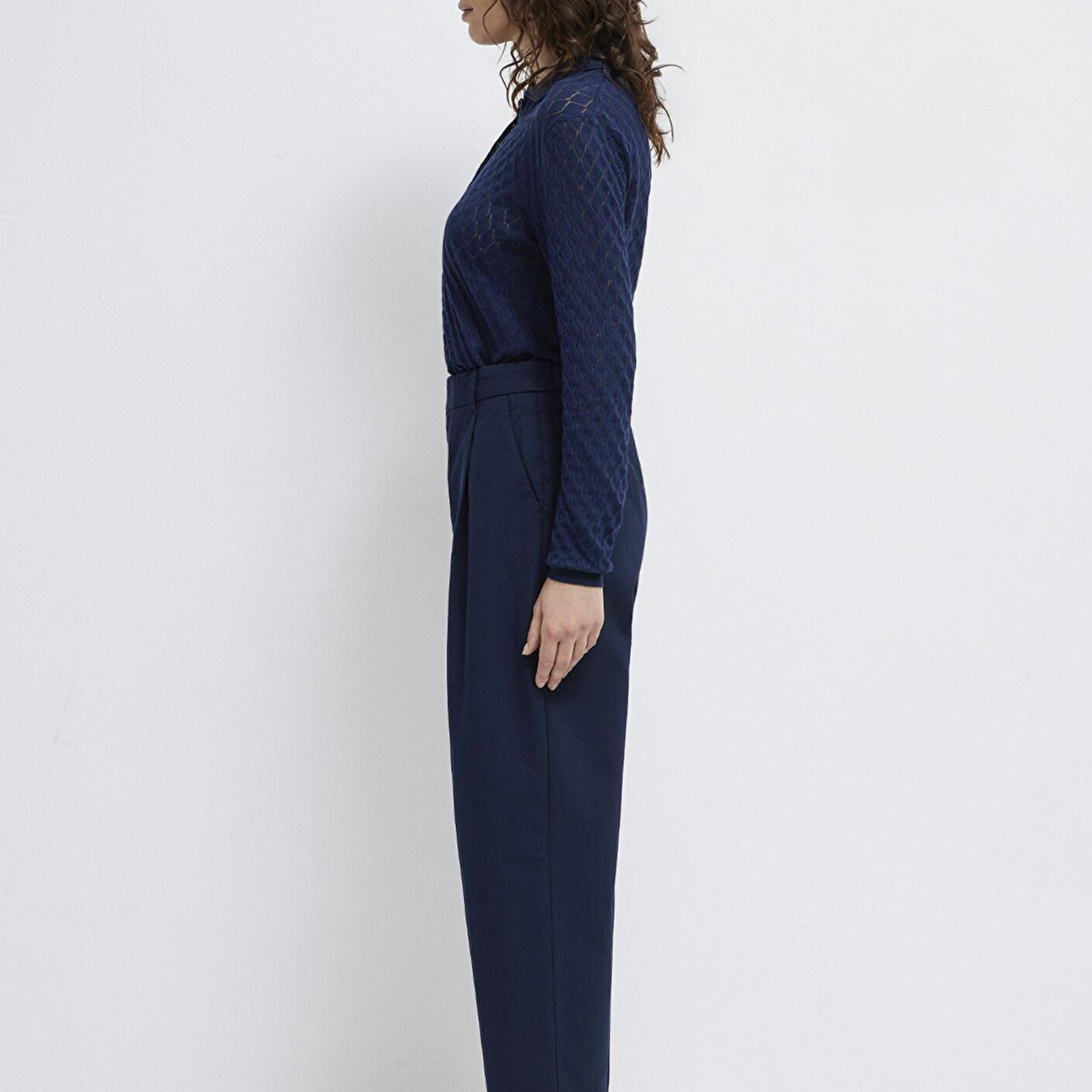 Mavi Lacivert Pilili Pantolon 1011147-82318