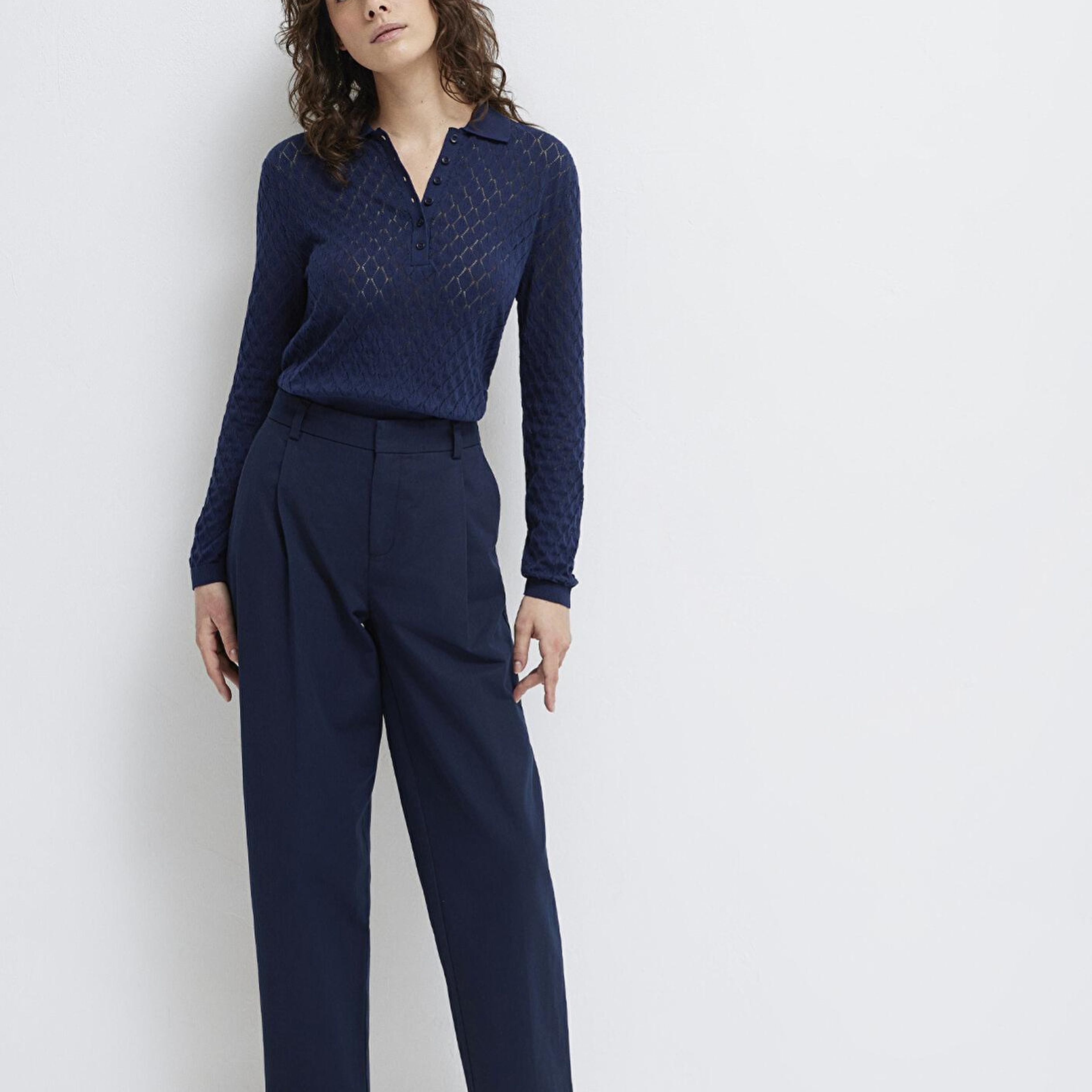 Mavi Lacivert Pilili Pantolon 1011147-82318