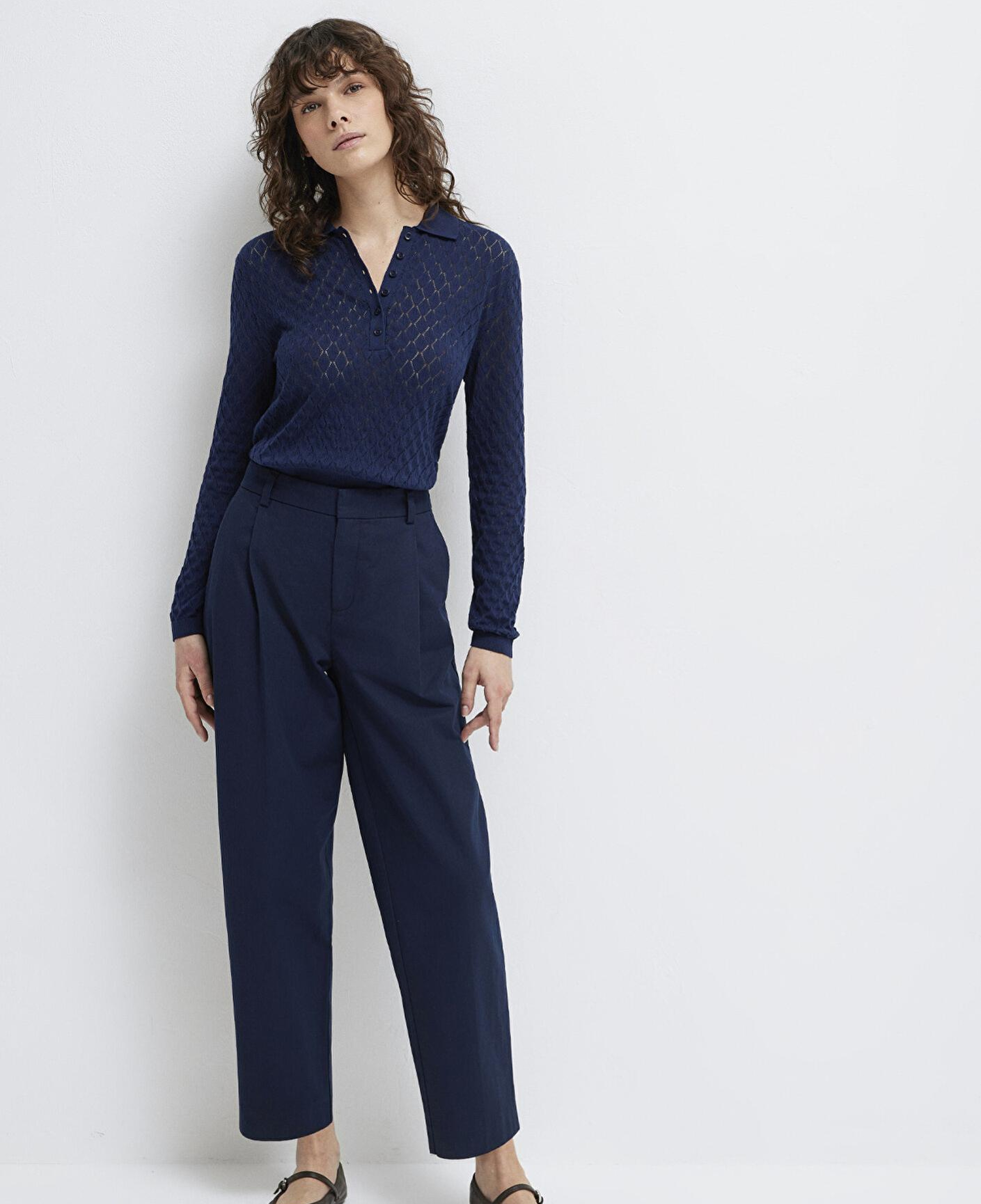 Mavi Lacivert Pilili Pantolon 1011147-82318