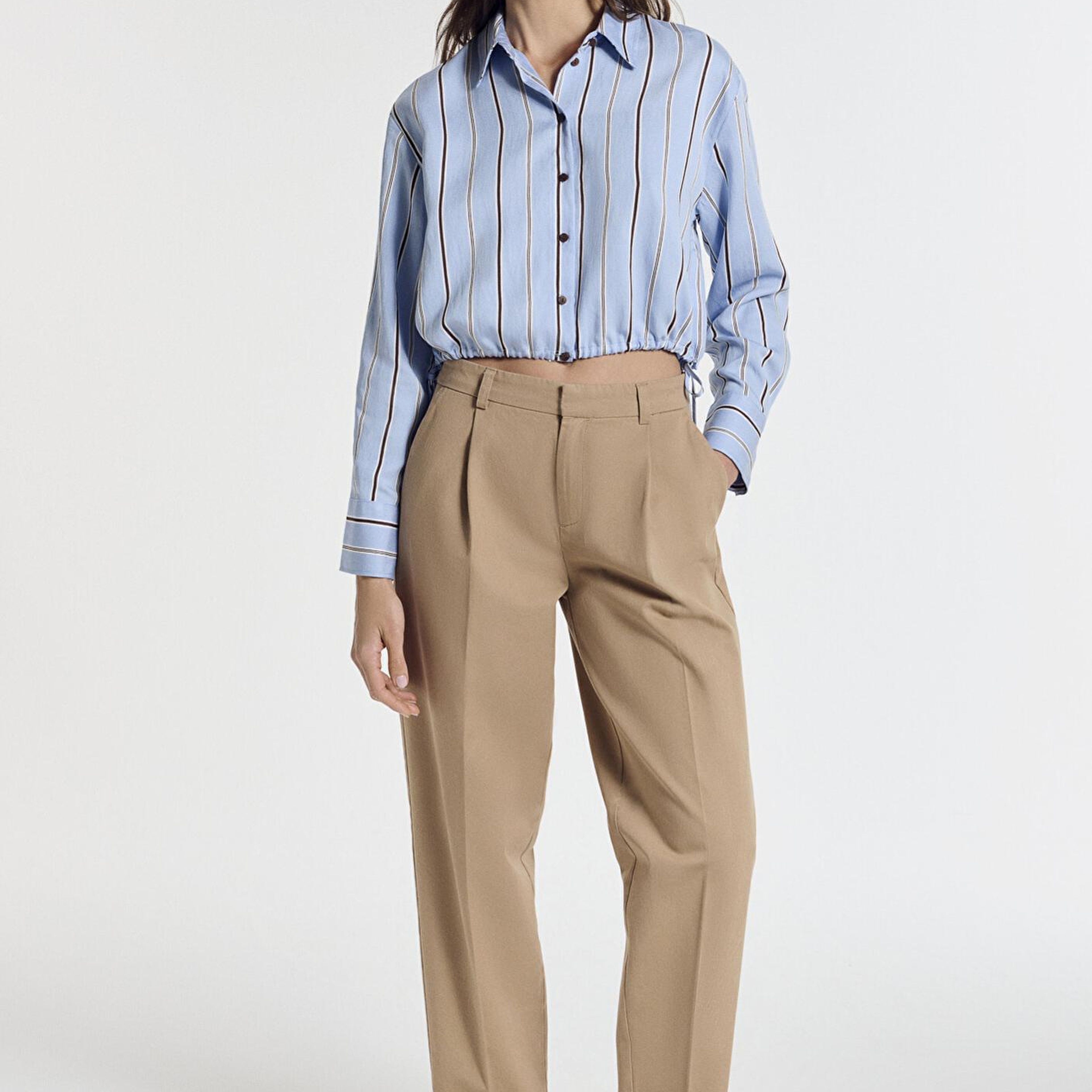 Mavi Bej Pilili Pantolon 1011147-70215