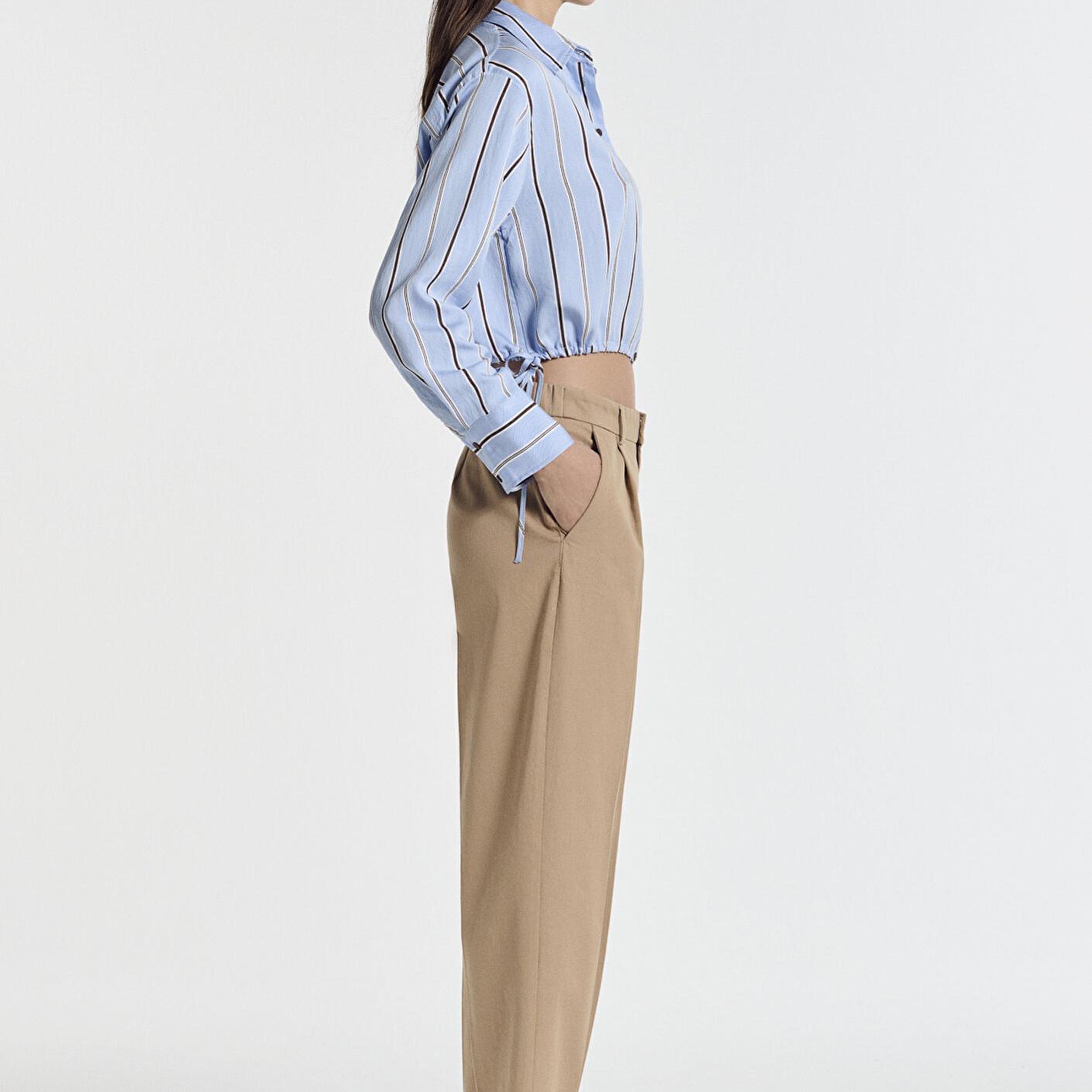 Mavi Bej Pilili Pantolon 1011147-70215