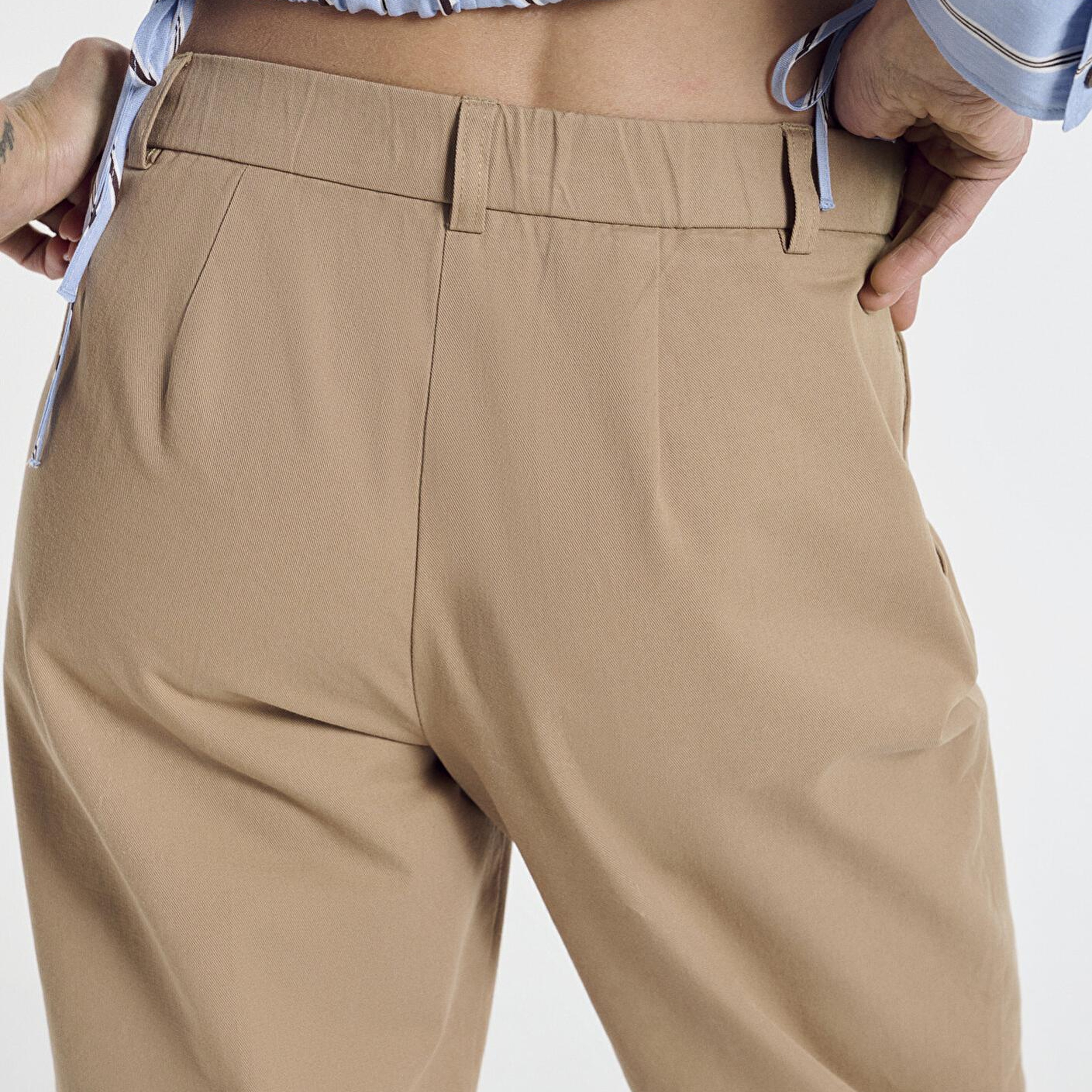 Mavi Bej Pilili Pantolon 1011147-70215