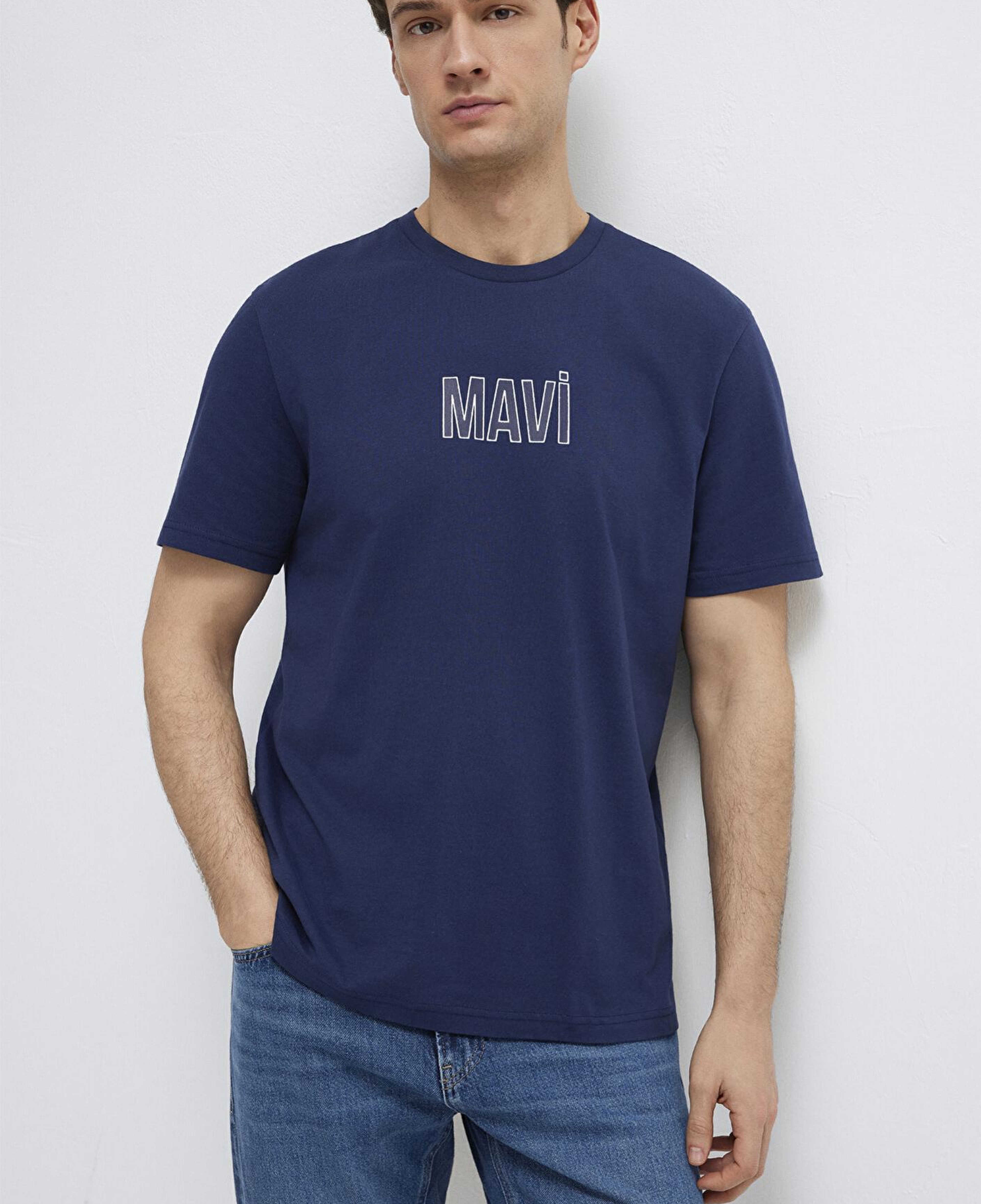 Mavi Mavi Logo Baskılı Lacivert Tişört Regular Fit / Normal Kesim 0613186-70758