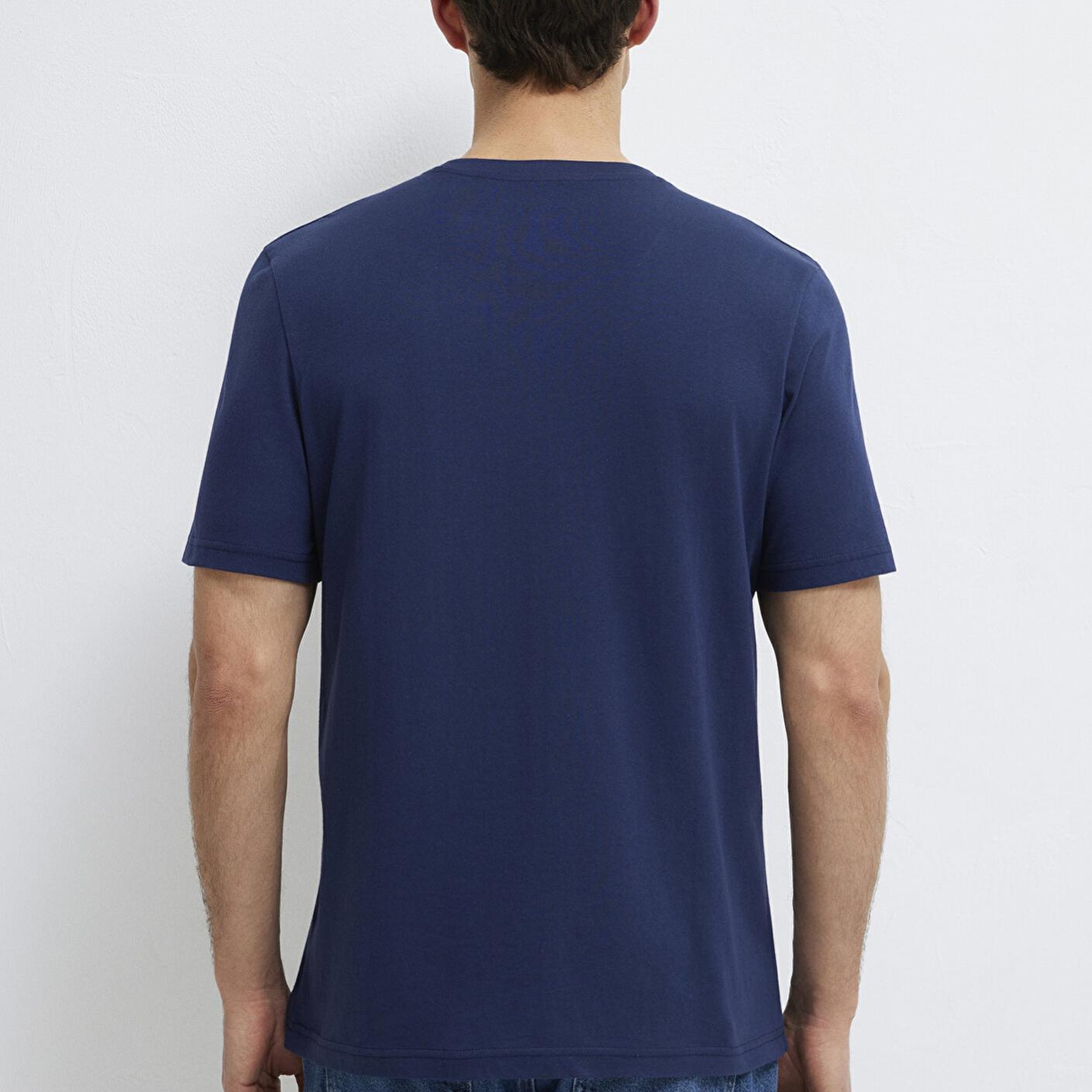 Mavi Mavi Logo Baskılı Lacivert Tişört Regular Fit / Normal Kesim 0613186-70758