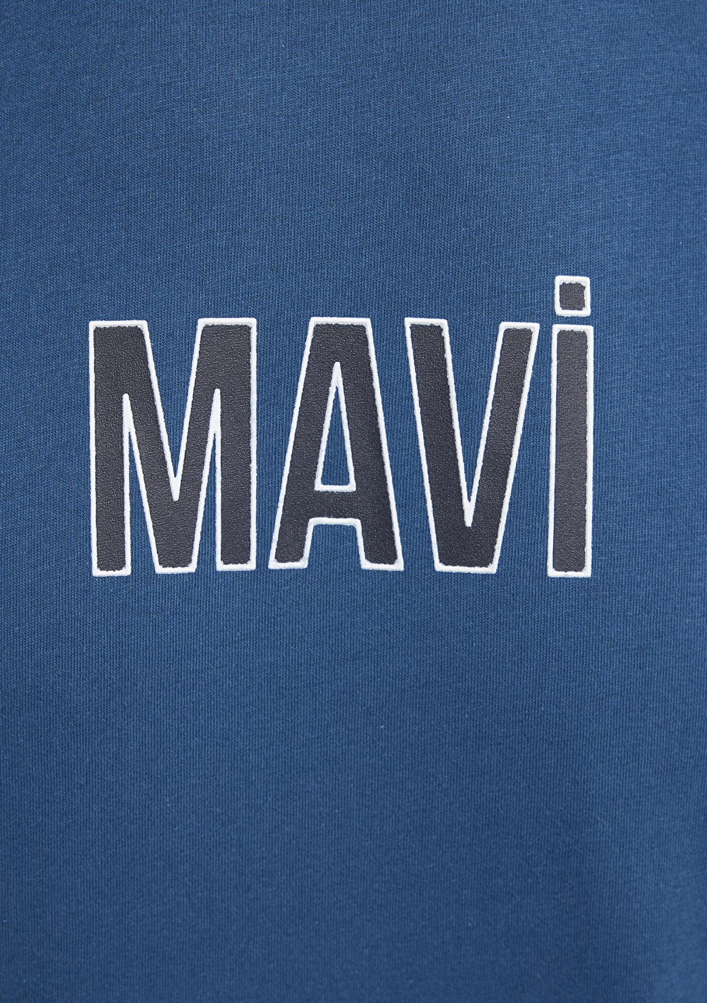 Mavi Mavi Logo Baskılı Mavi Tişört Regular Fit / Normal Kesim 0613186-70764