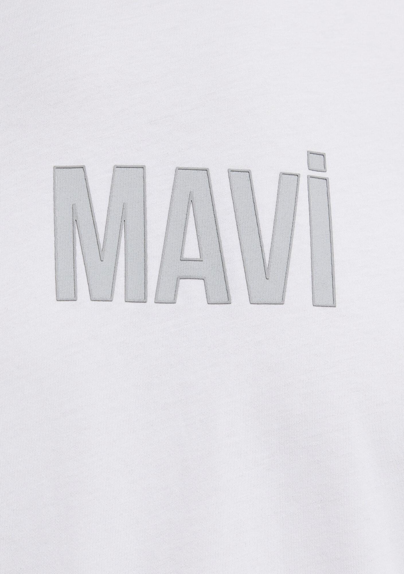 Mavi Mavi Logo Baskılı Beyaz Tişört Regular Fit / Normal Kesim 0613186-620