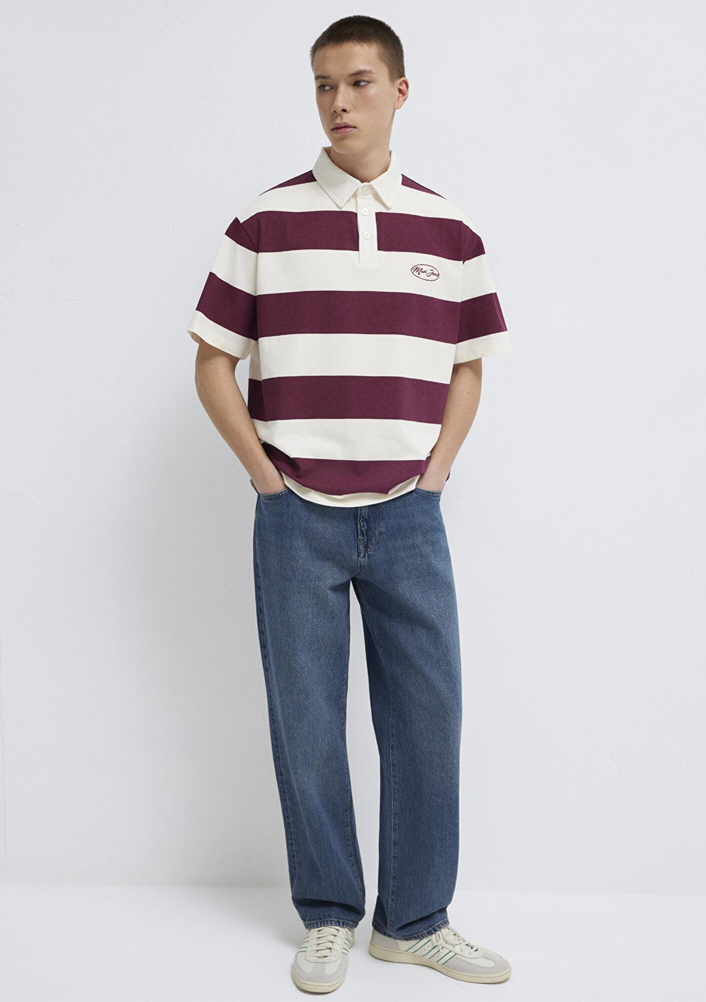 Mavi Mavi Jeans Çizgili Polo Tişört Boxy Fit 0613174-70670