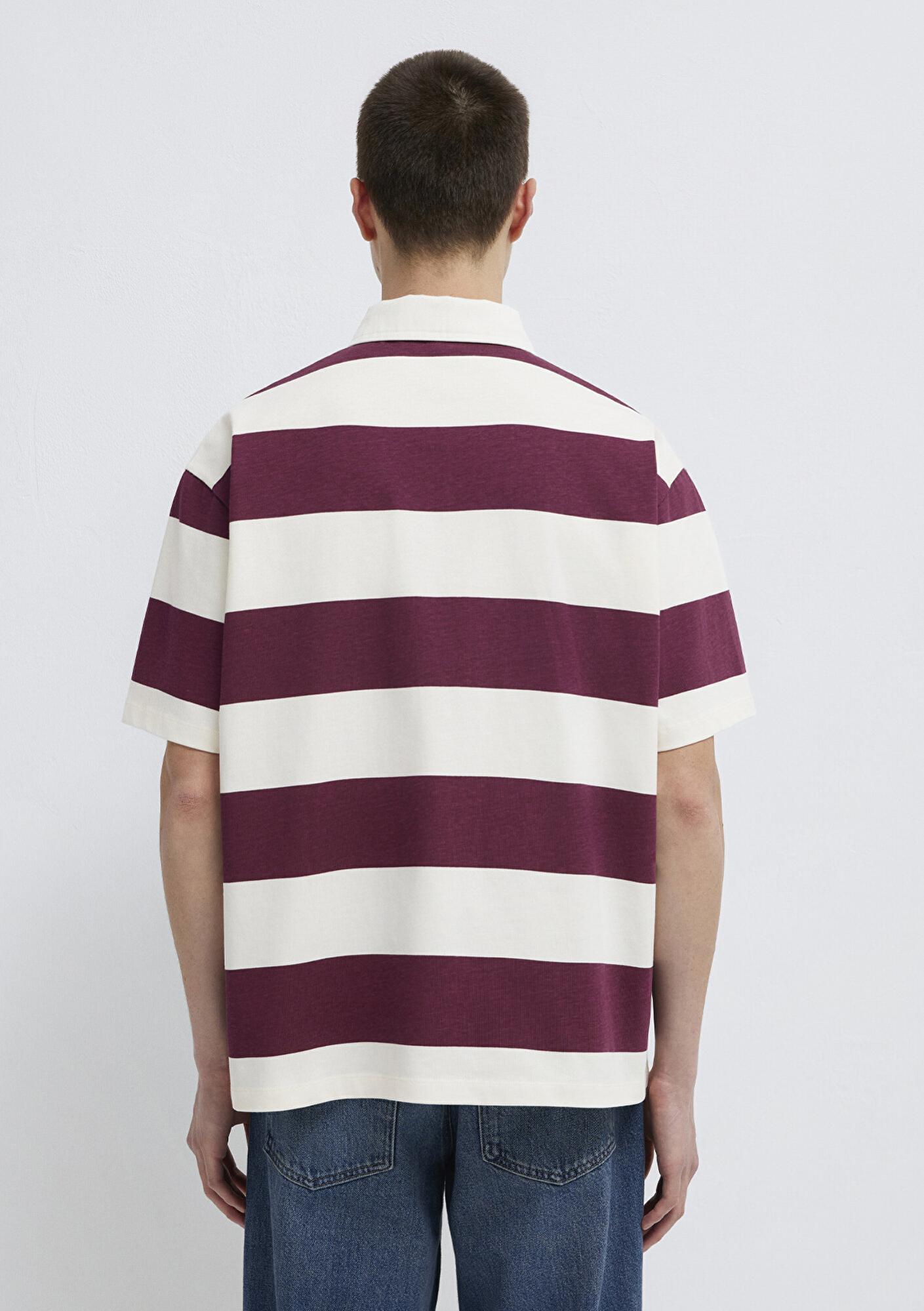 Mavi Mavi Jeans Çizgili Polo Tişört Boxy Fit 0613174-70670