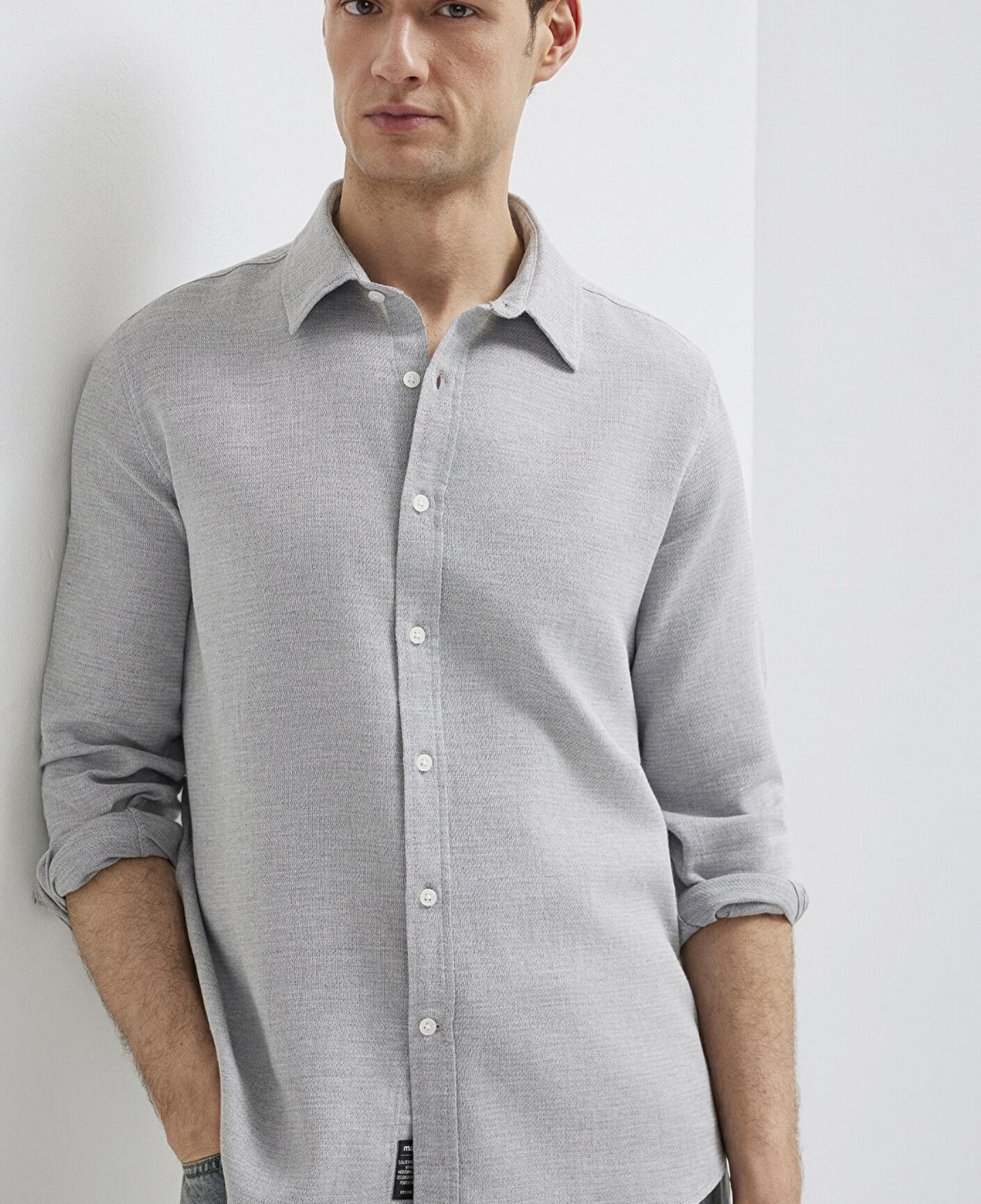 Mavi Gri Gömlek Slim Fit / Dar Kesim 0211913-70074