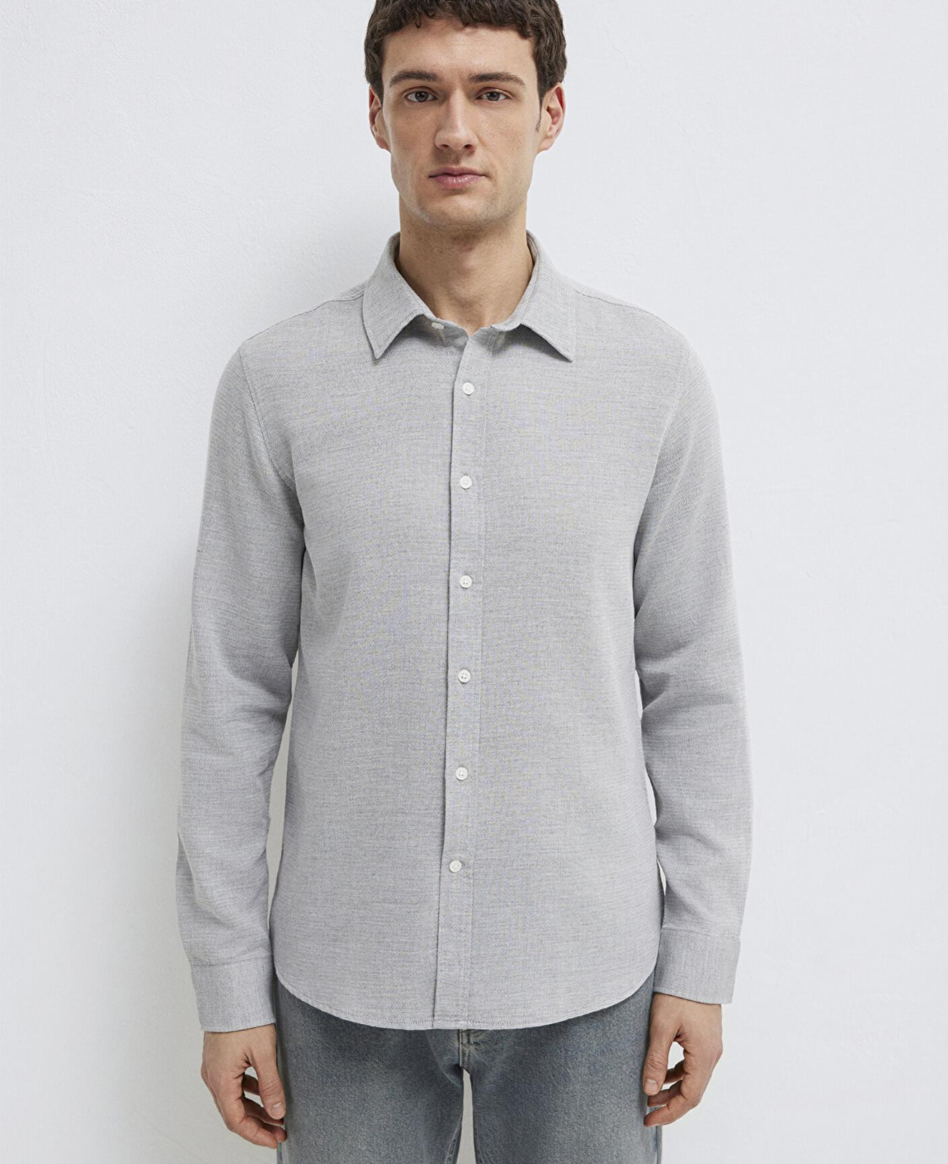 Mavi Gri Gömlek Slim Fit / Dar Kesim 0211913-70074