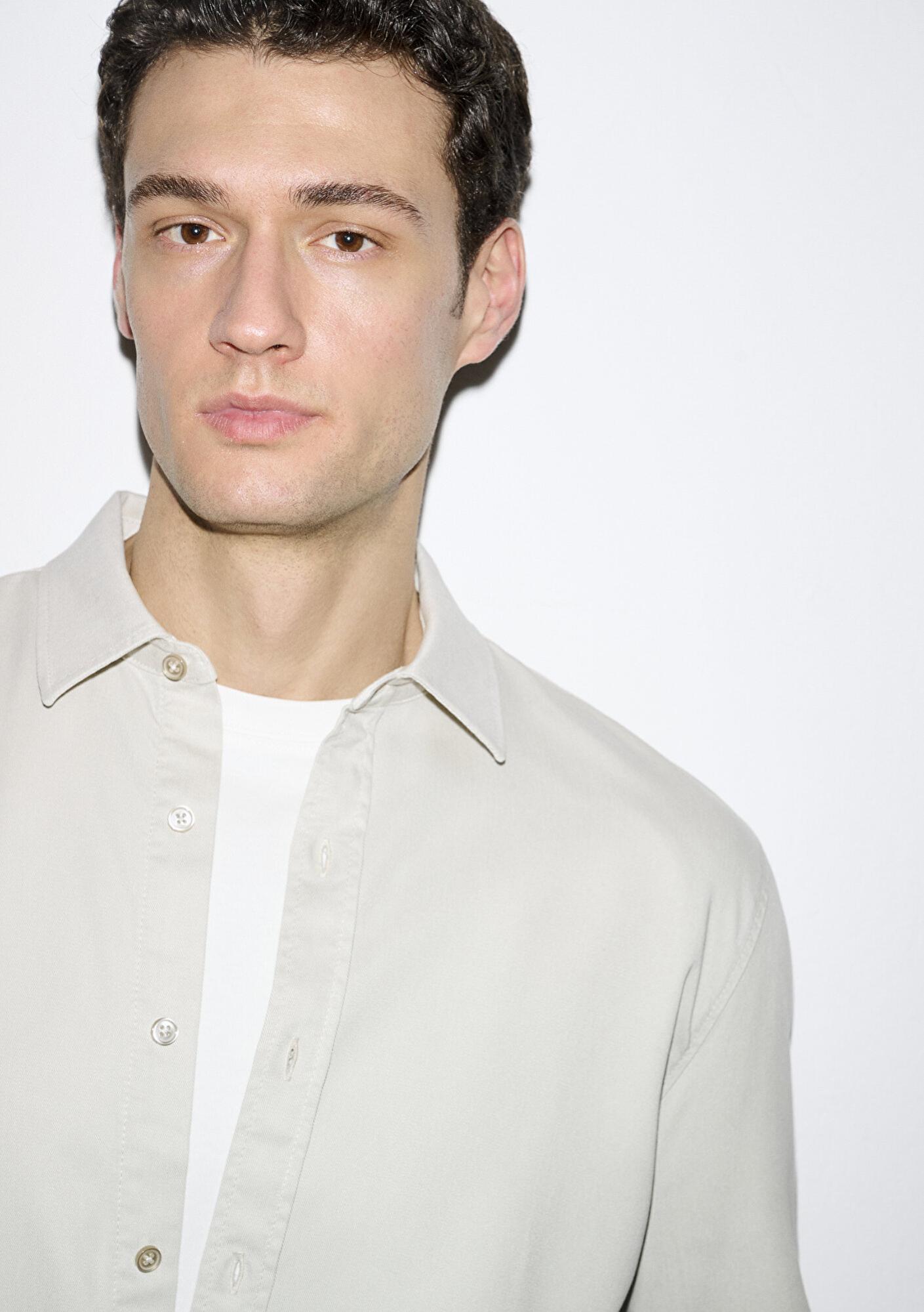 Mavi Bej (TENCEL™) Gömlek Regular Fit / Normal Kesim 0210818-70134