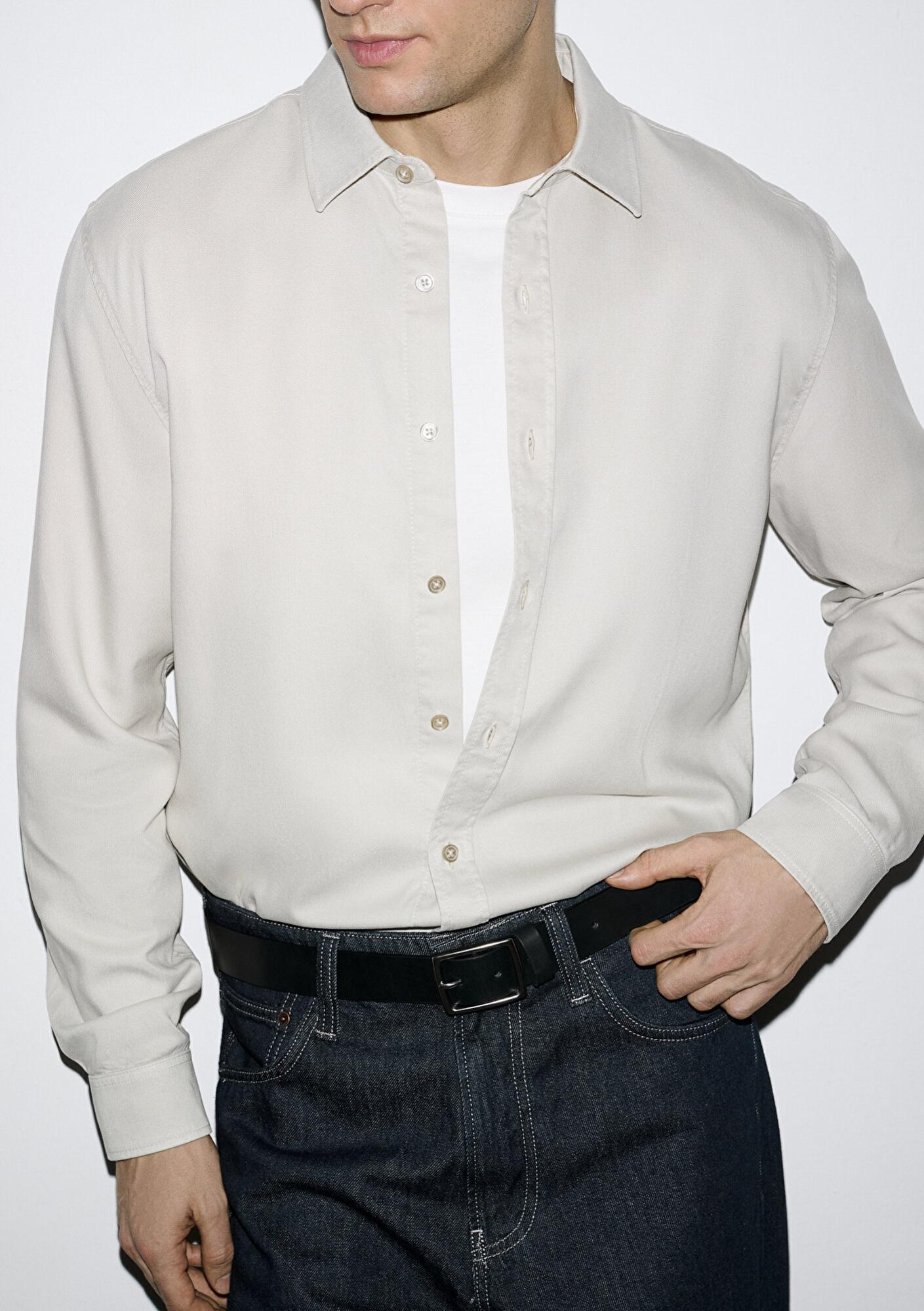 Mavi Bej (TENCEL™) Gömlek Regular Fit / Normal Kesim 0210818-70134