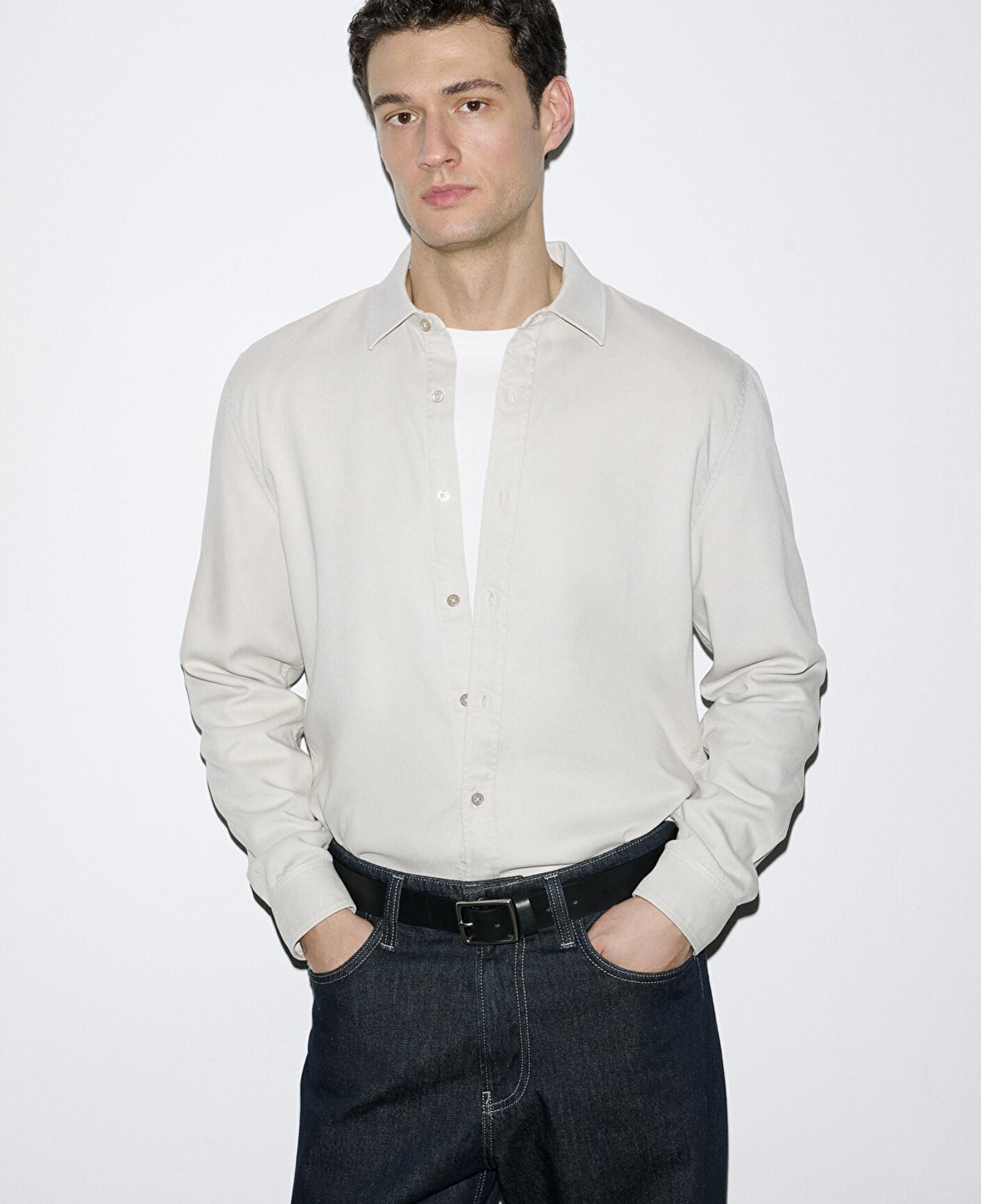 Mavi Bej (TENCEL™) Gömlek Regular Fit / Normal Kesim 0210818-70134