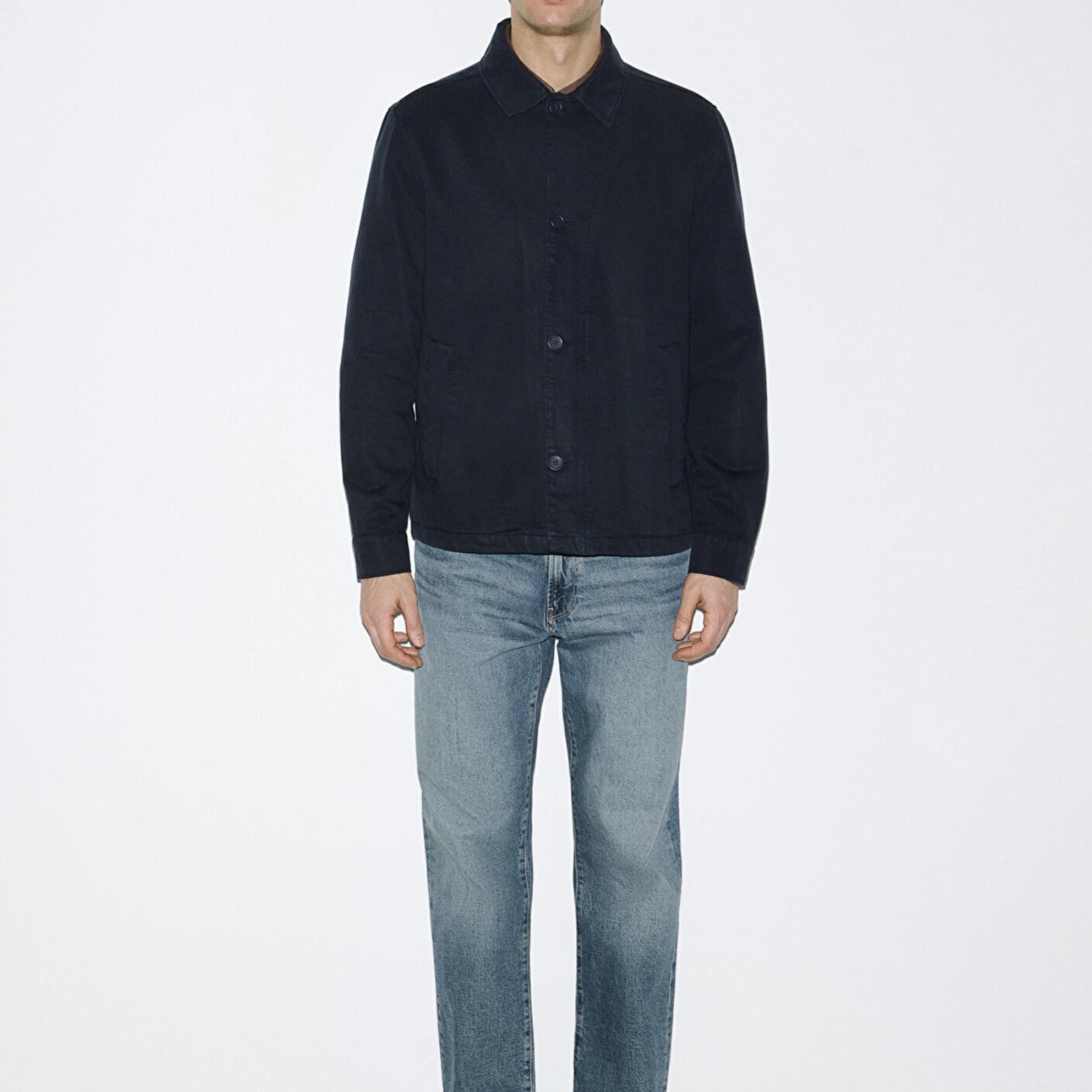 Mavi Lacivert (TENCEL™) Karışımlı Gömlek Loose Fit / Bol Rahat Kesim 0211876-83699