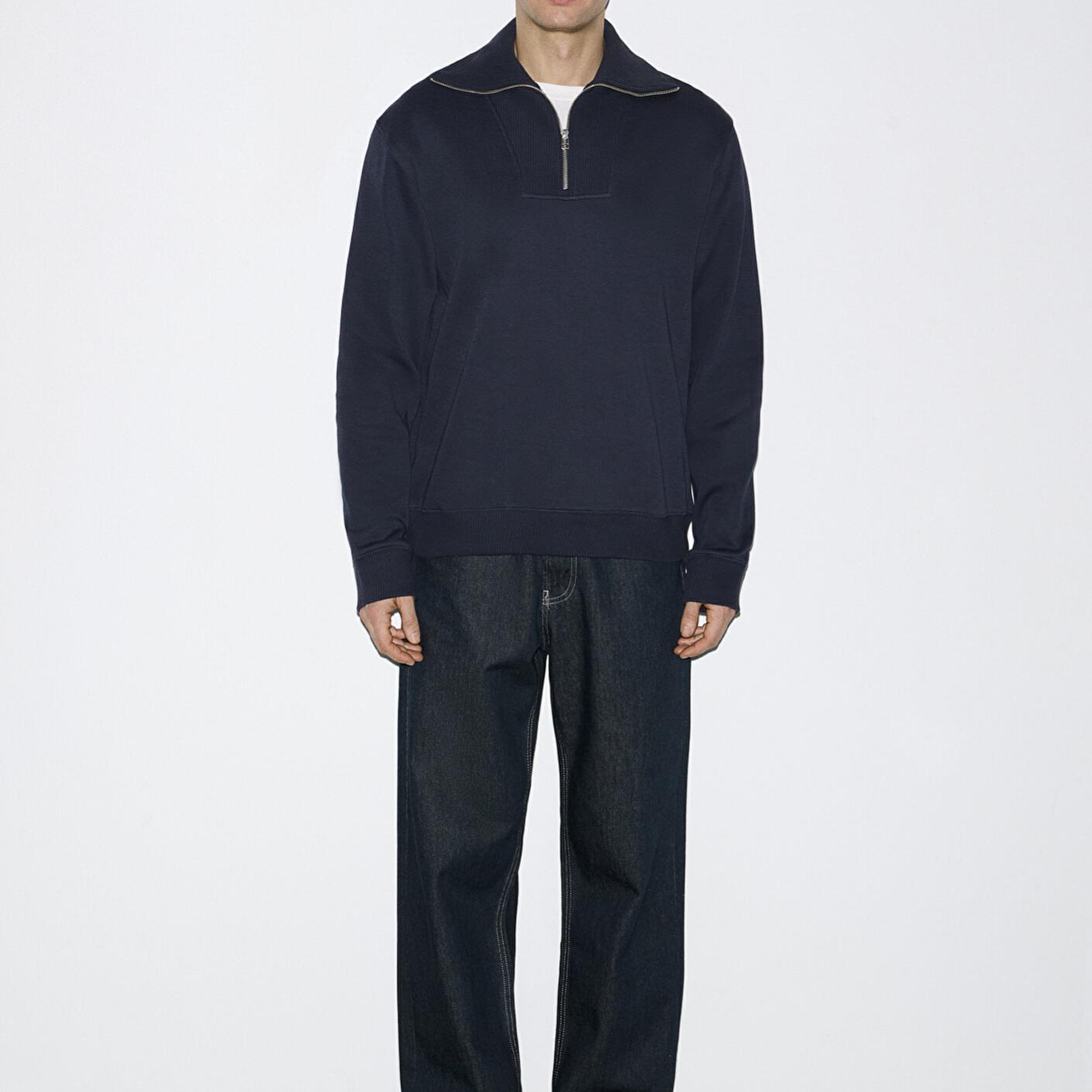 Mavi Yarı Fermuarlı Lacivert Sweatshirt 0S10539-83699