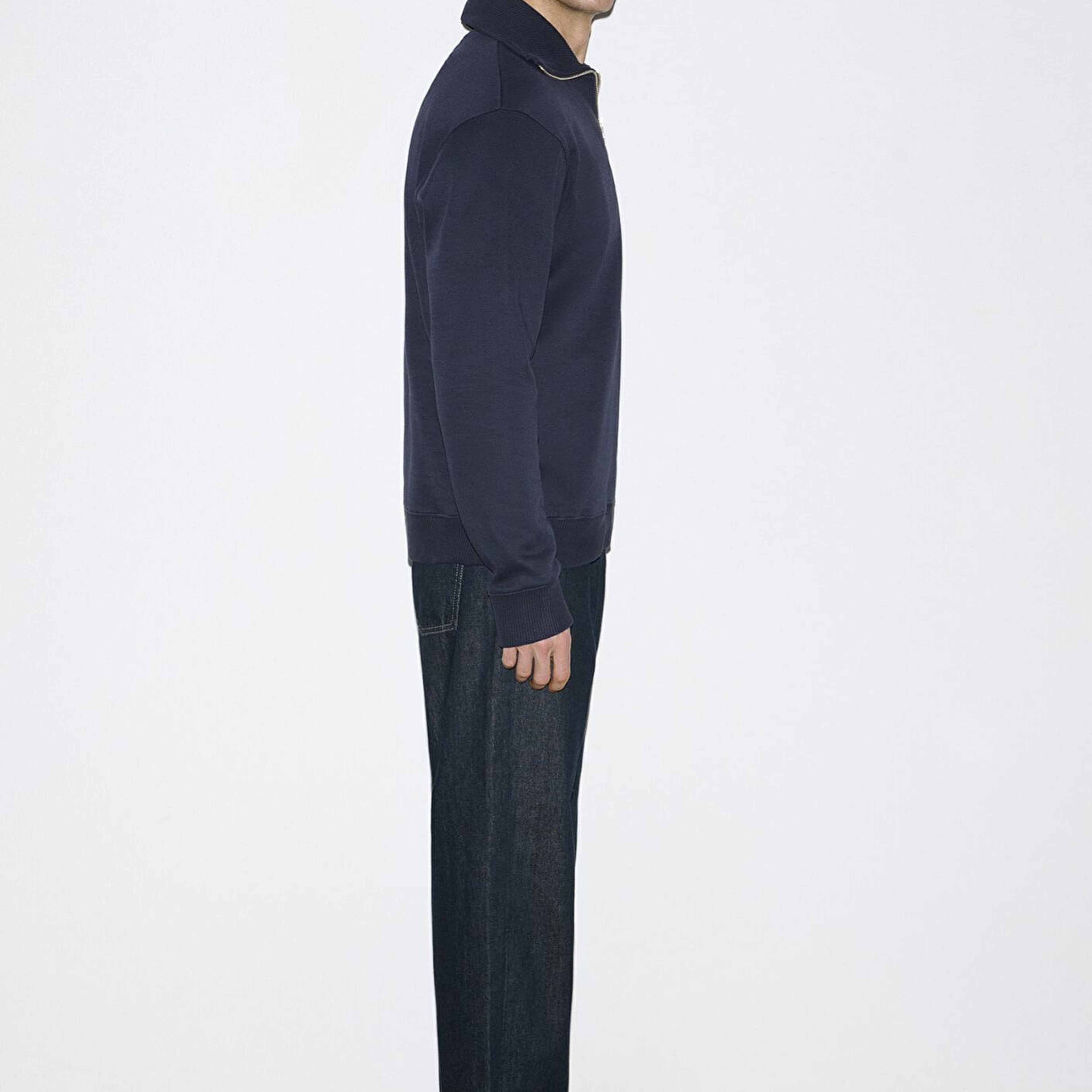 Mavi Yarı Fermuarlı Lacivert Sweatshirt 0S10539-83699