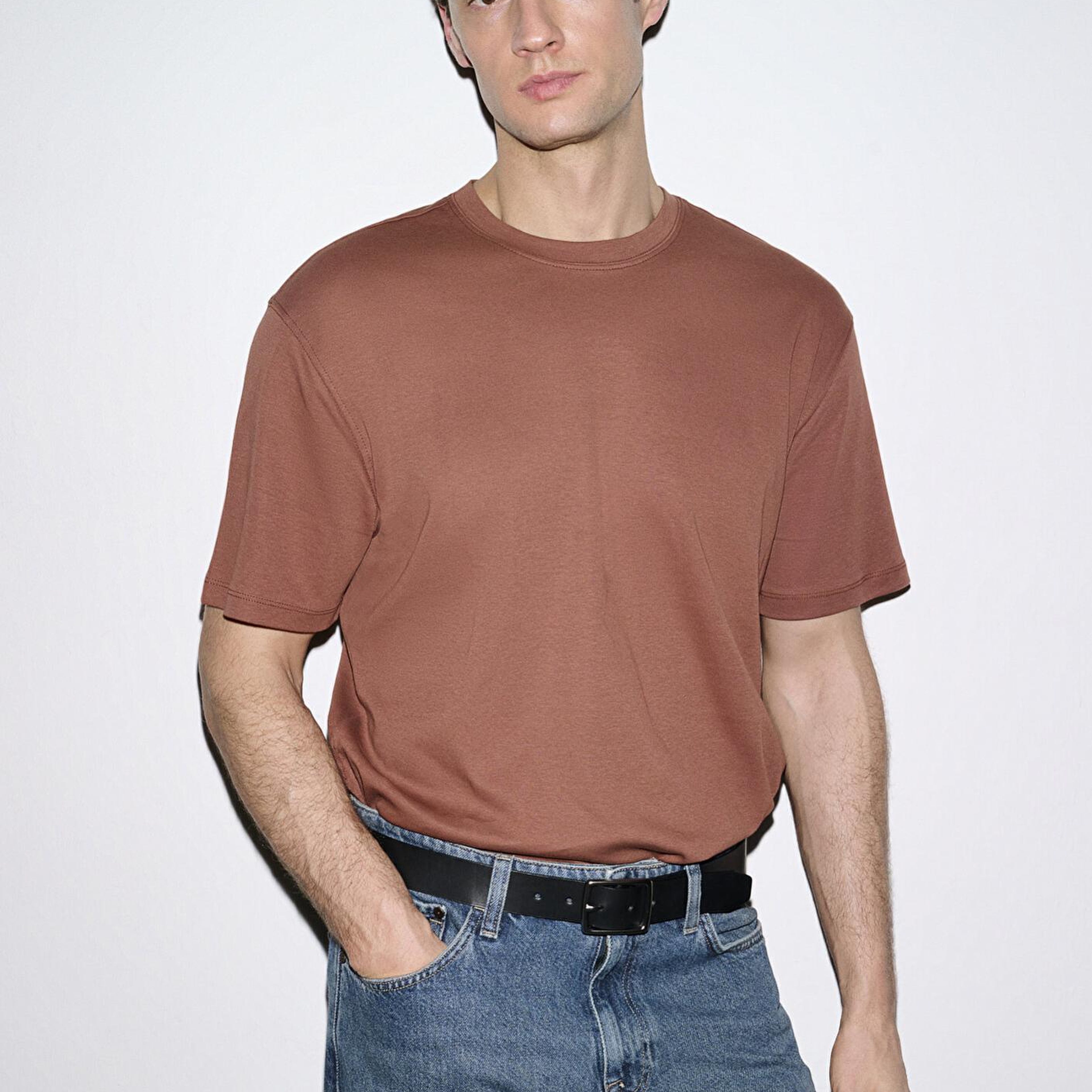 Mavi Kiremit Basic Tişört Loose Fit / Bol Rahat Kesim 0613168-70250