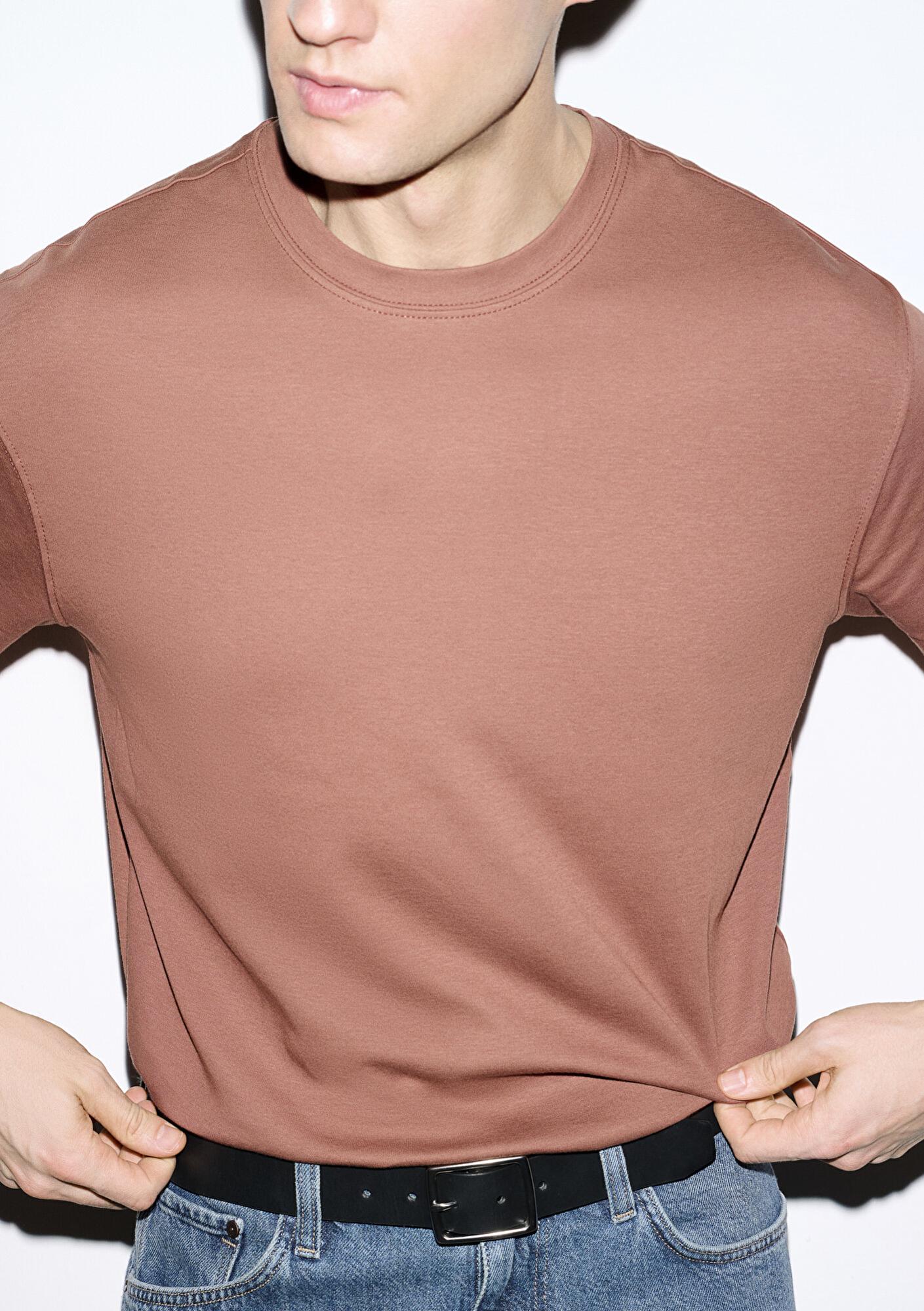 Mavi Kiremit Basic Tişört Loose Fit / Bol Rahat Kesim 0613168-70250