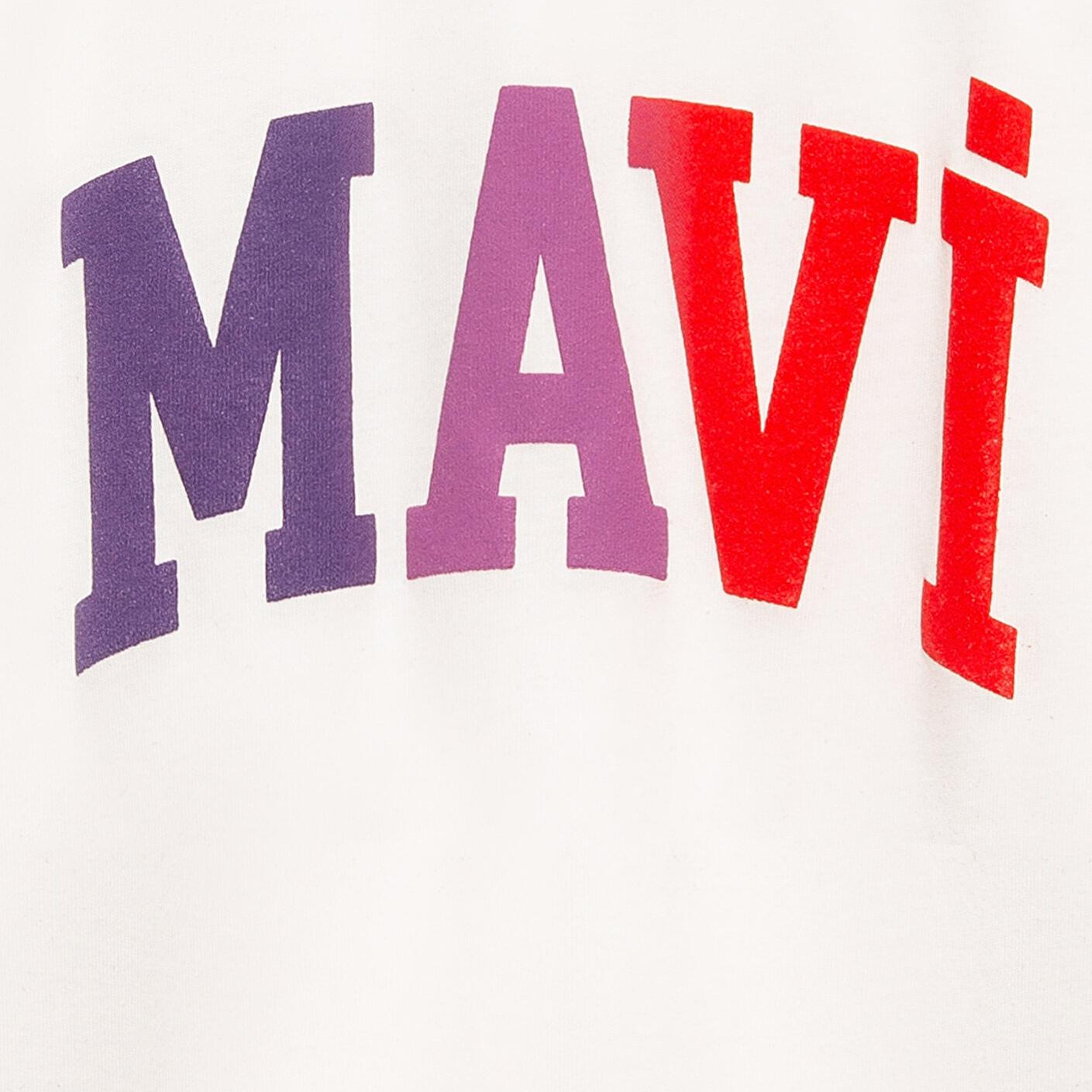 Mavi Mavi Logo Baskılı Ekru Tişört Loose Fit / Bol Rahat Kesim 7610425-70057