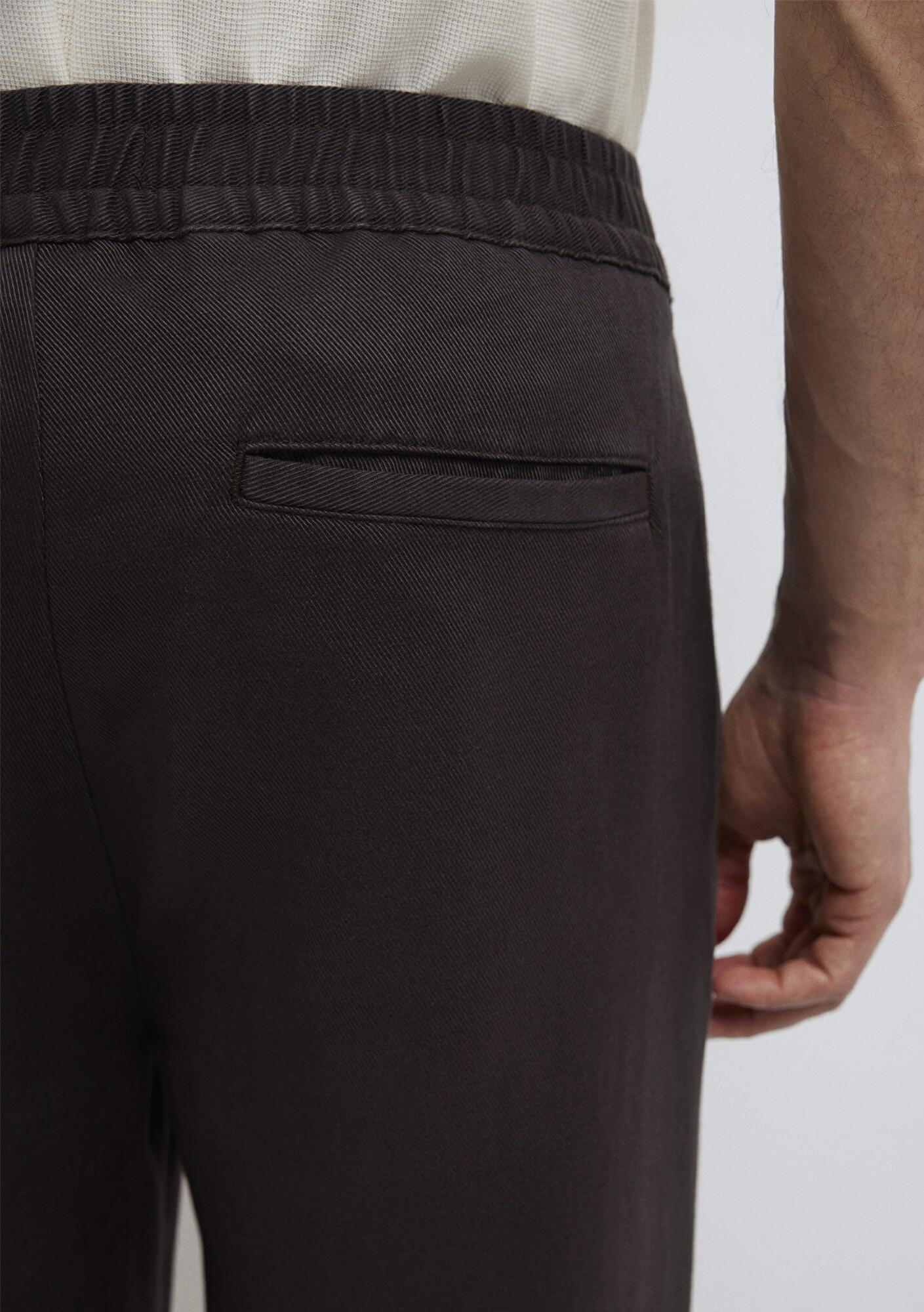 Mavi Beli Lastikli Kahverengi Pantolon 0010557-70219