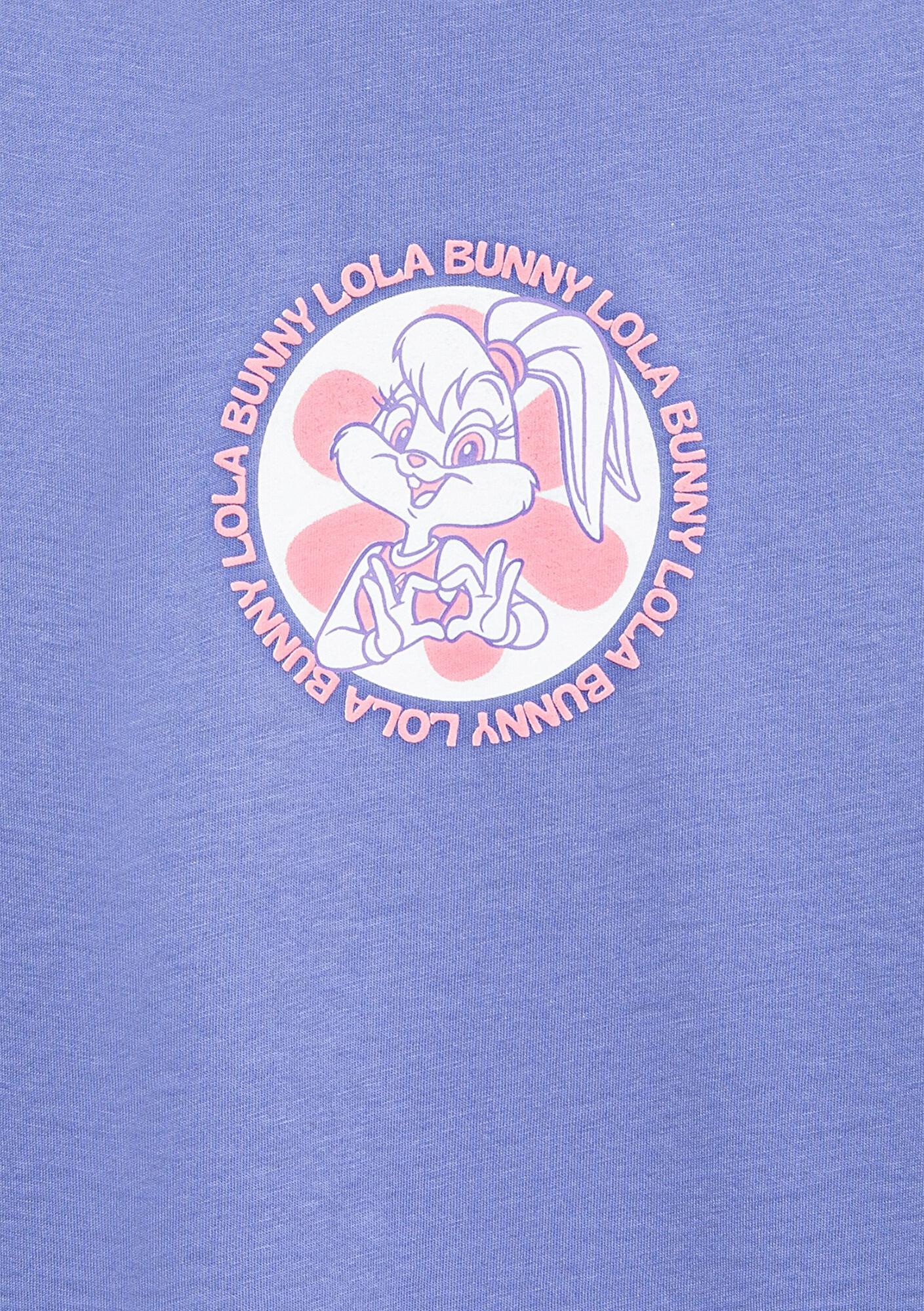Mavi Lola Bunny Baskılı Mor Tişört Loose Fit / Bol Rahat Kesim 7610416-70662
