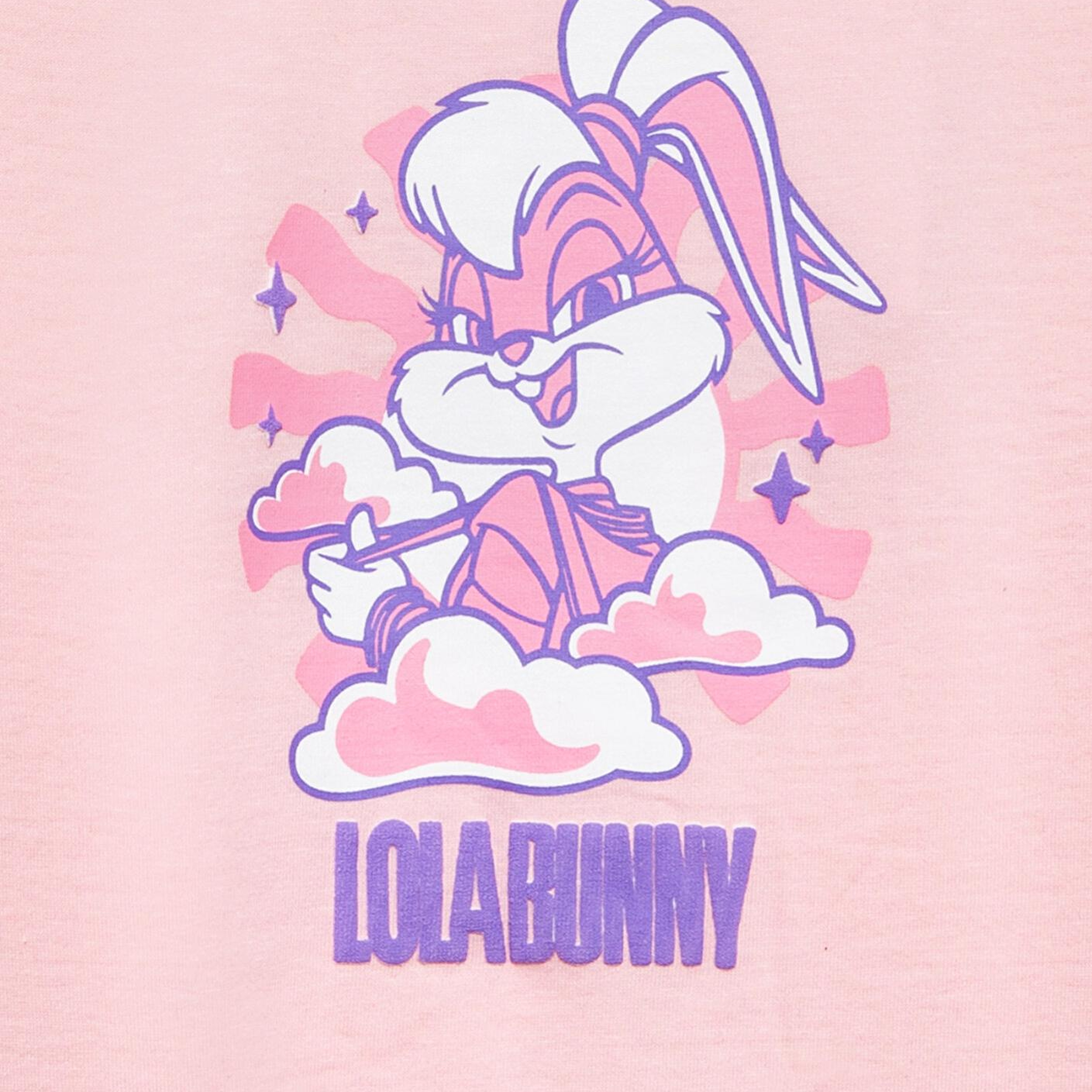 Mavi Lola Bunny Baskılı Pembe Tişört Loose Fit / Bol Rahat Kesim 7610415-71007