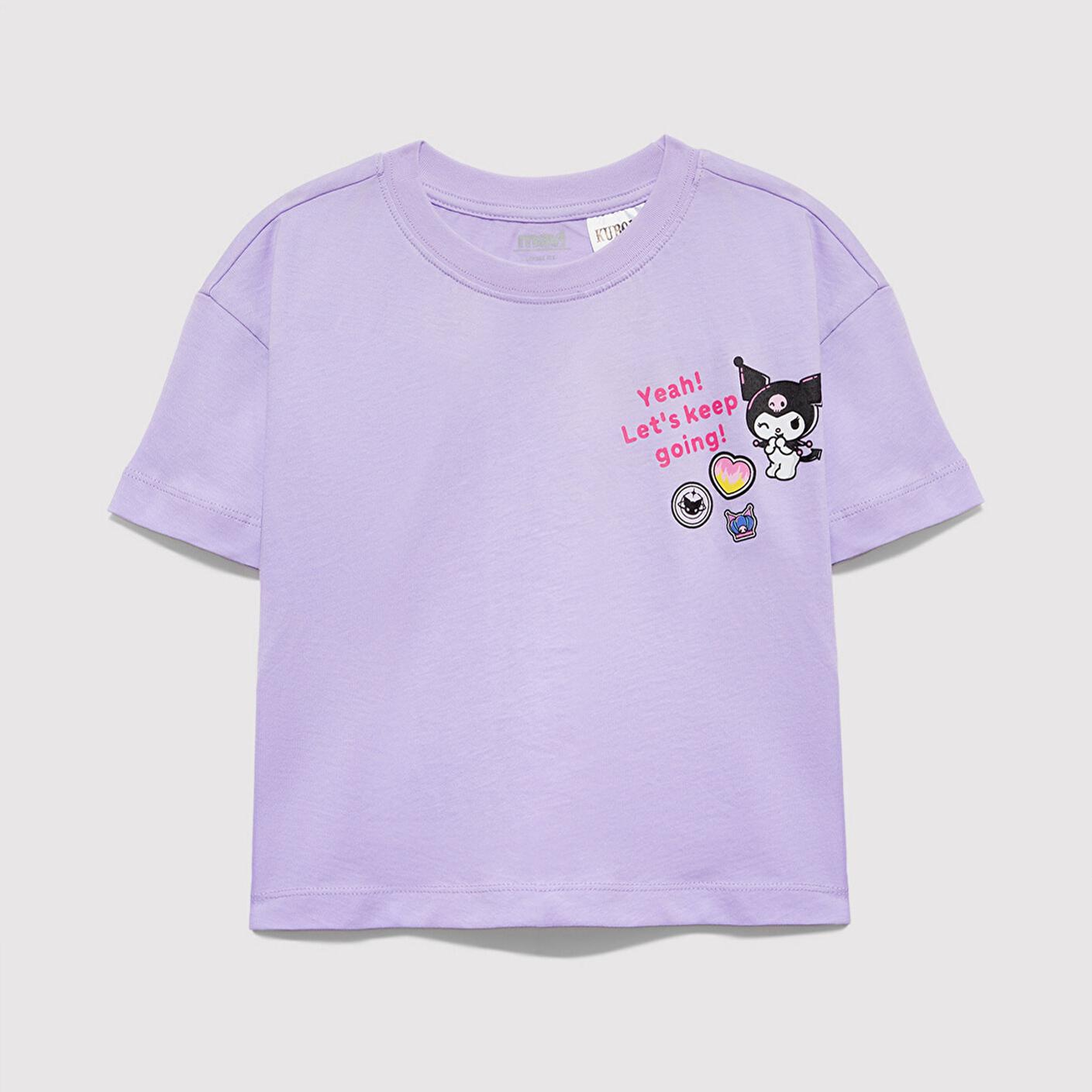 Mavi Kuromi Baskılı Mor Tişört Loose Fit / Bol Rahat Kesim 7610414-70519